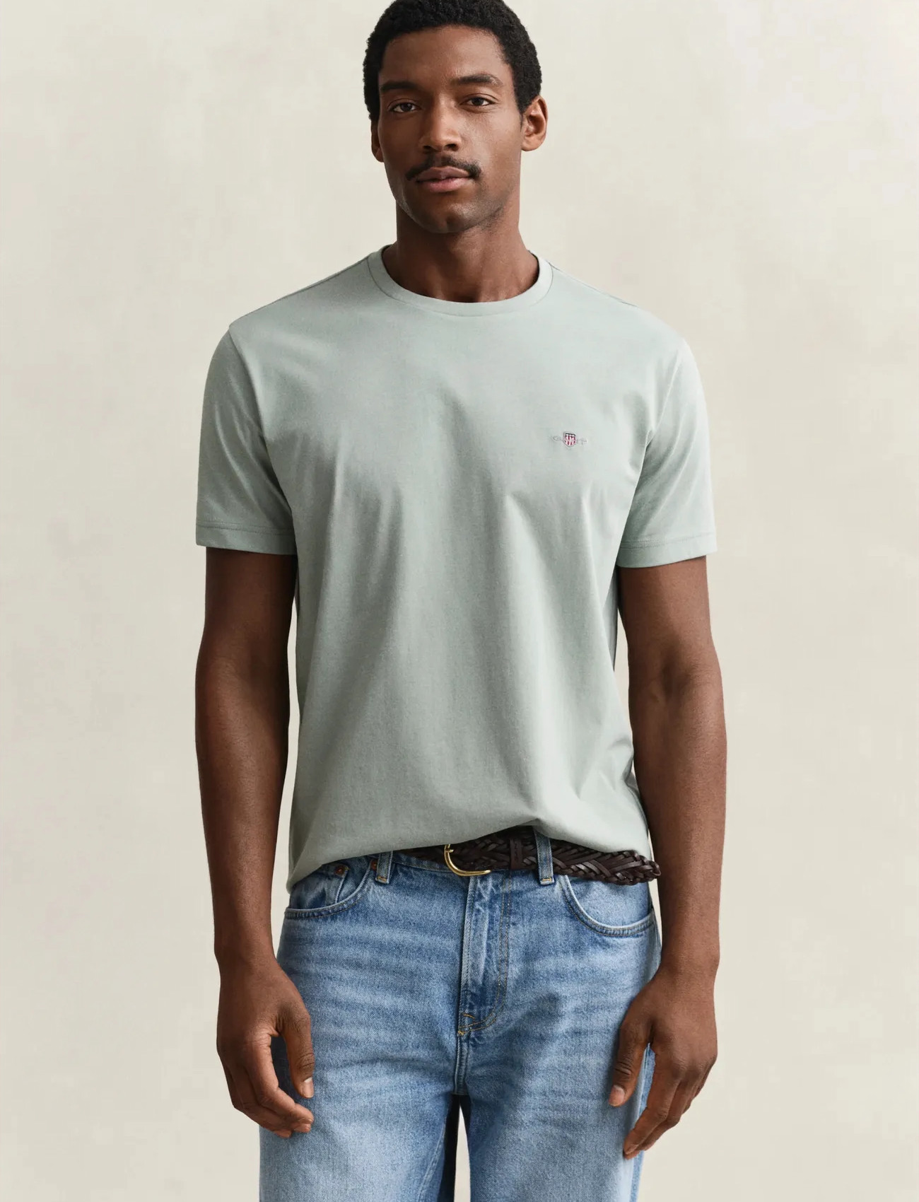 GANT Graphic T-Shirt, L, Grey, T-Shirts > Kortærmede, Herre
