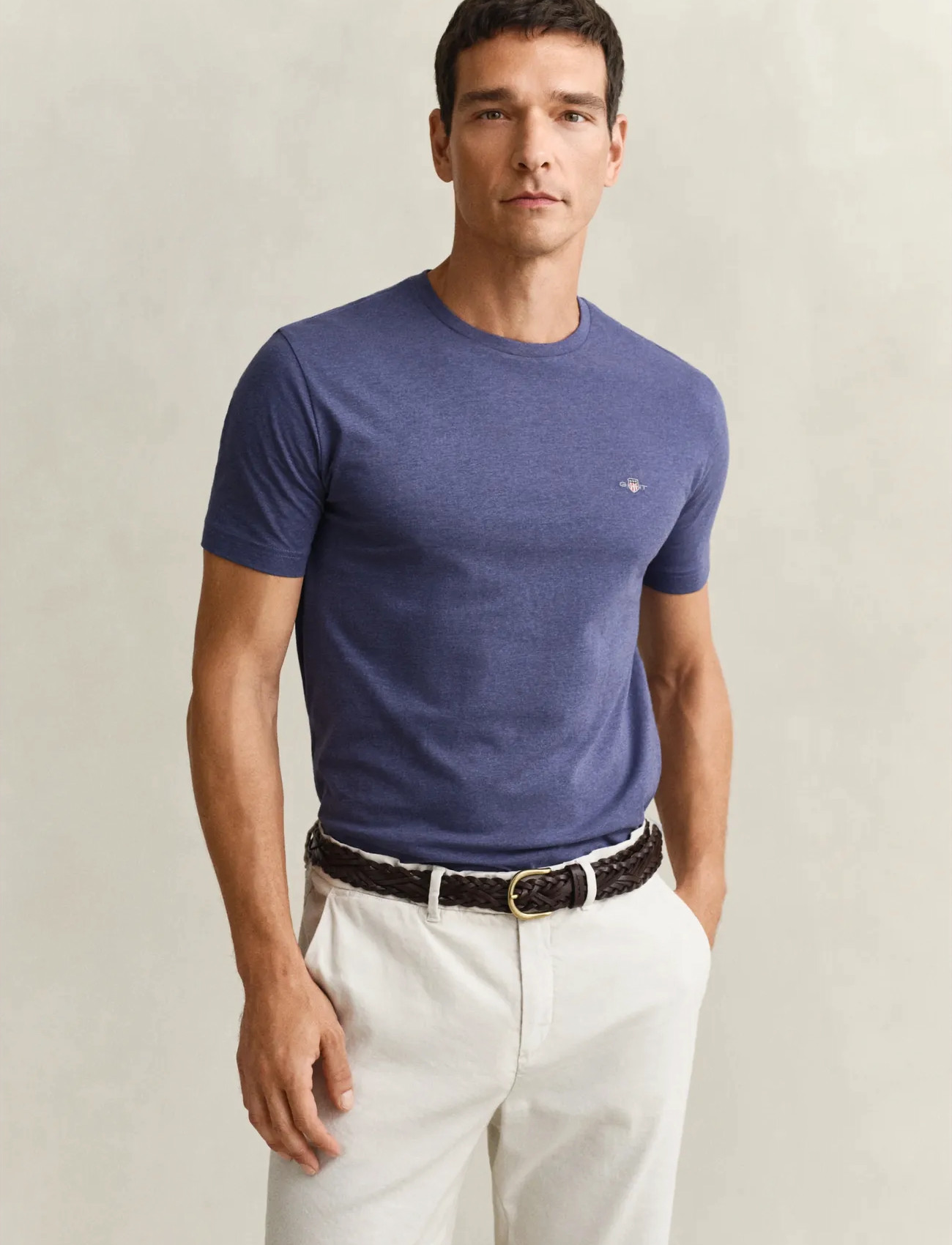 GANT Graphic T-Shirt, L, Blue, T-Shirts > Kortærmede, Herre