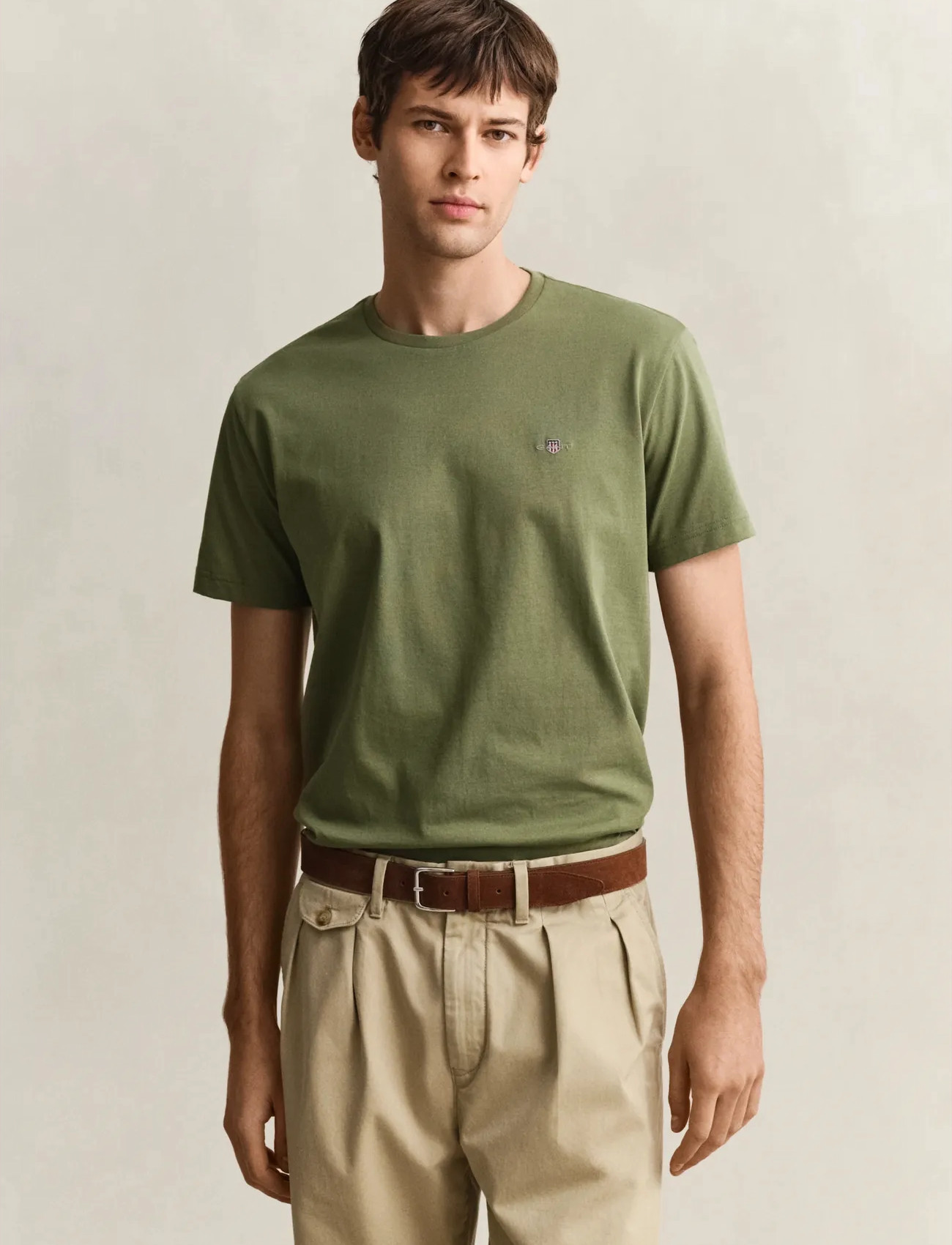 GANT Graphic T-Shirt, M, Green, T-Shirts > Kortærmede, Herre