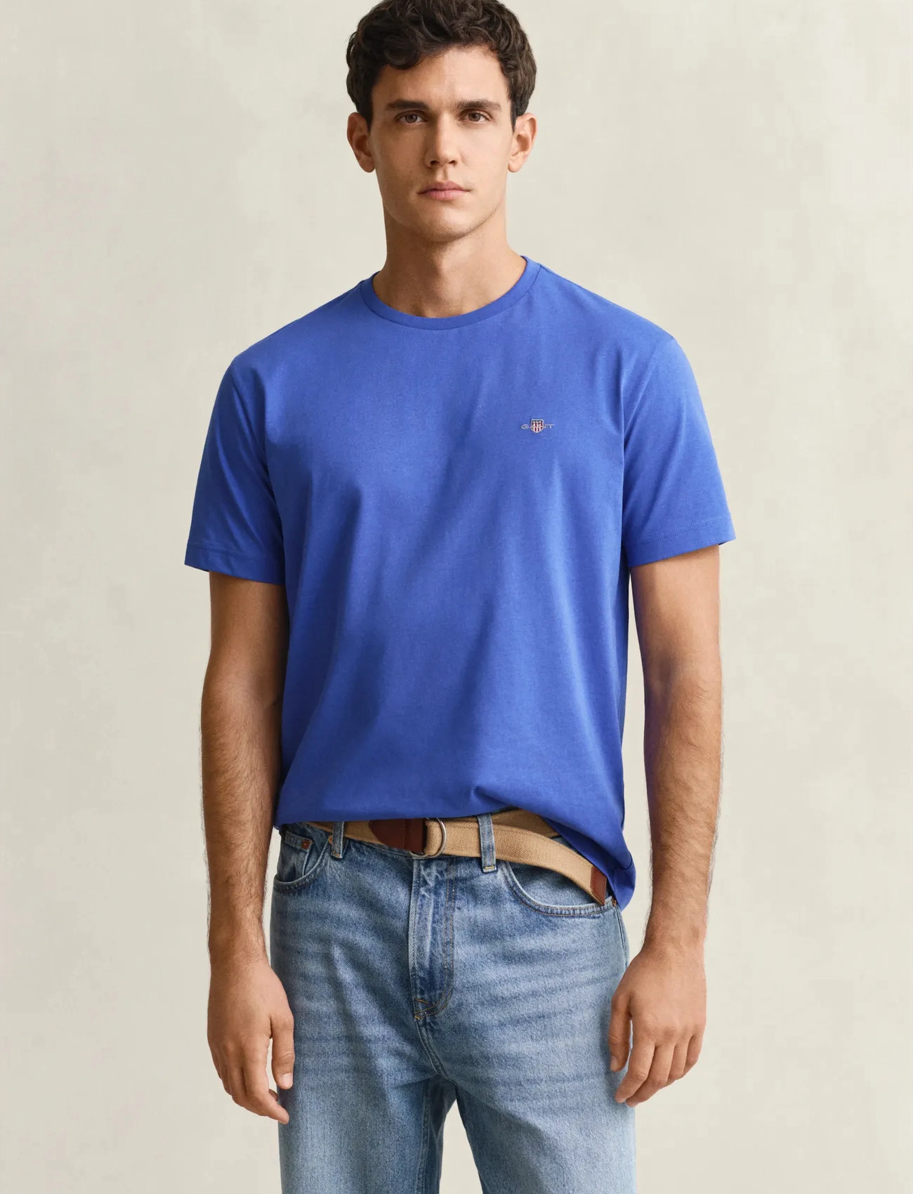 GANT Graphic T-Shirt, XXL, Blue, T-Shirts > Kortærmede, Herre