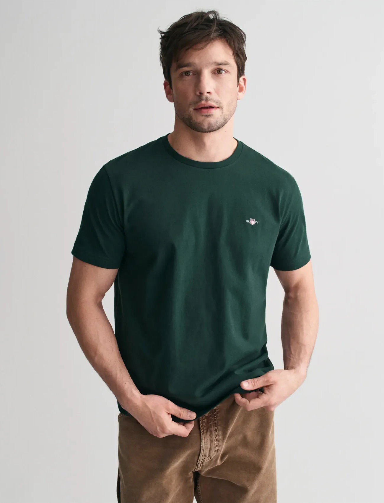 GANT Graphic T-Shirt, M, Green, T-Shirts > Kortærmede, Herre