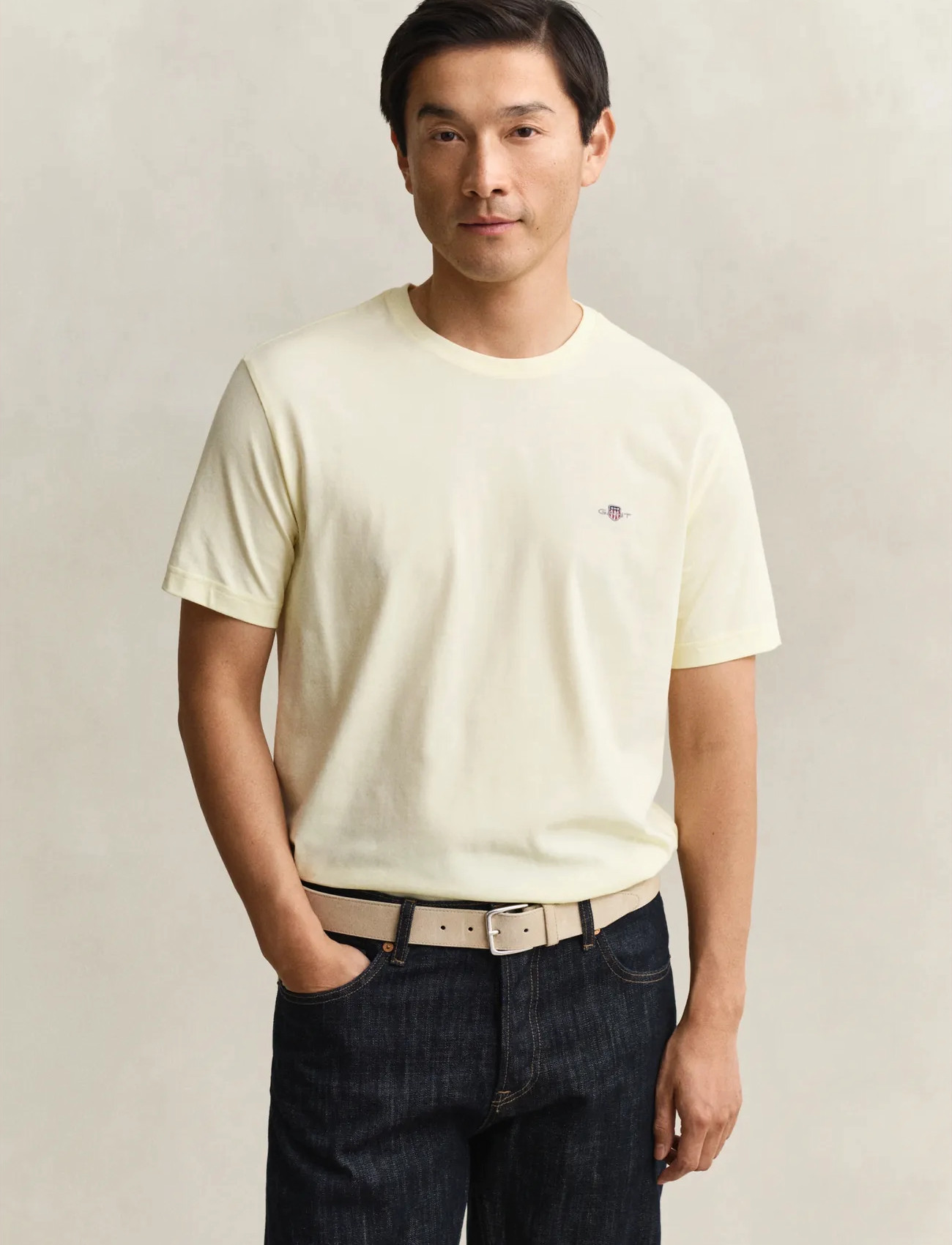 GANT Graphic T-Shirt, XXL, Yellow, T-Shirts > Kortærmede, Herre