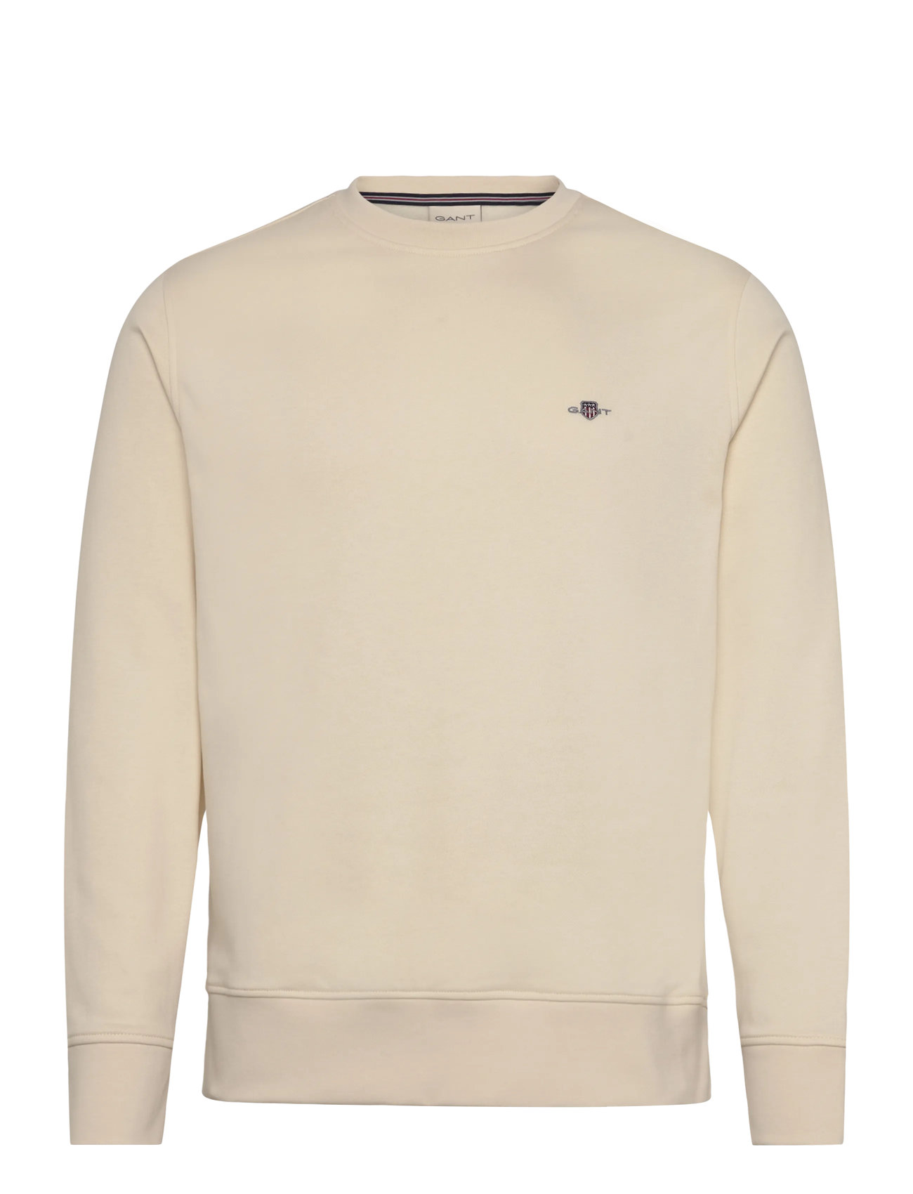 GANT Shield Logo Cneck Cream - L - Herren