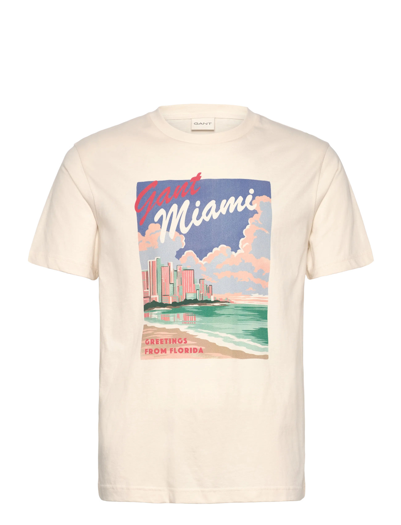 GANT Graphic T-Shirt Cream - XXL - Herren