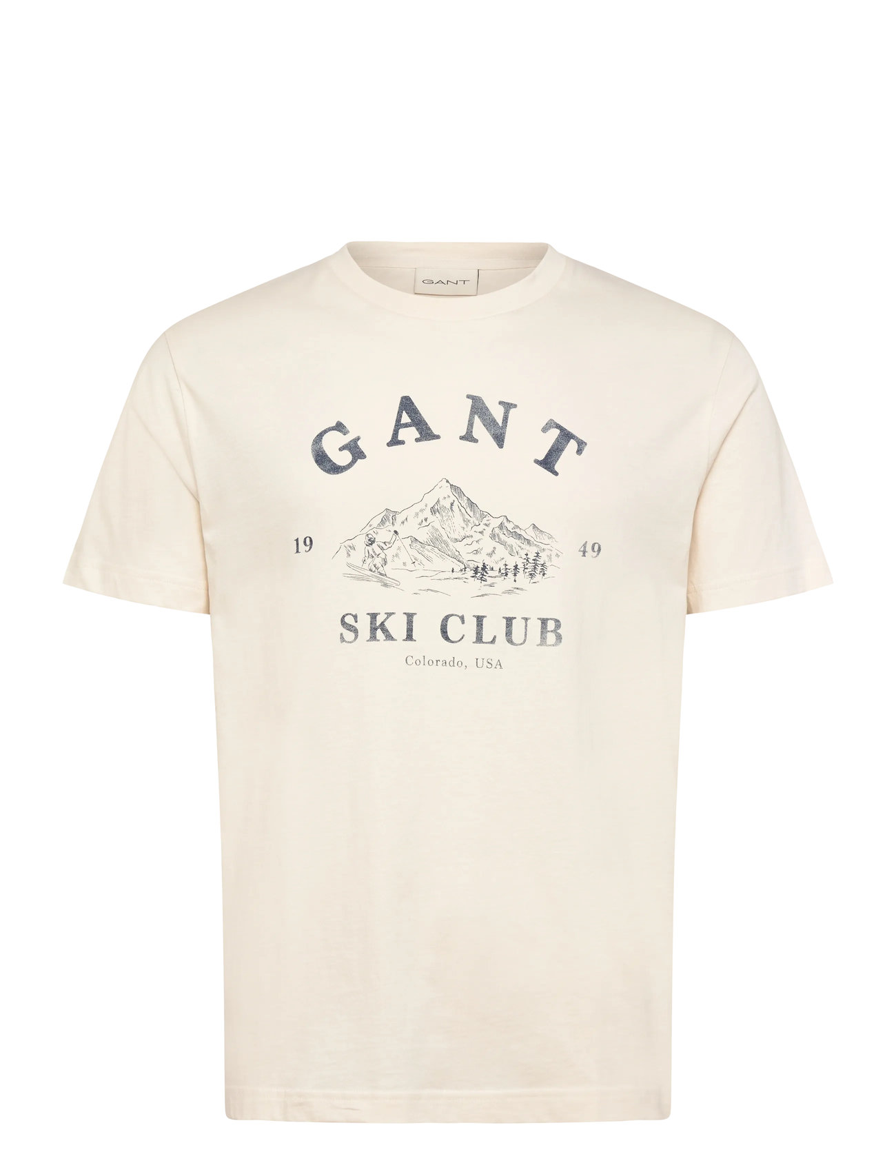 GANT Graphic Ss T-Shirt Cream - L - Herren