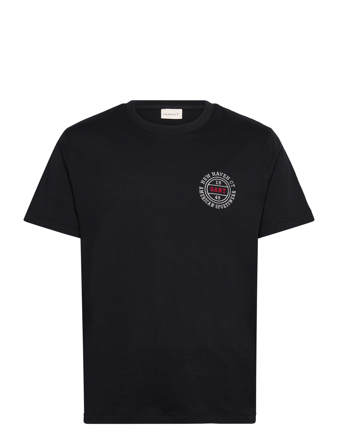 GANT Graphic Ss Tshirt, S, Black, T-Shirts > Kortærmede, Herre