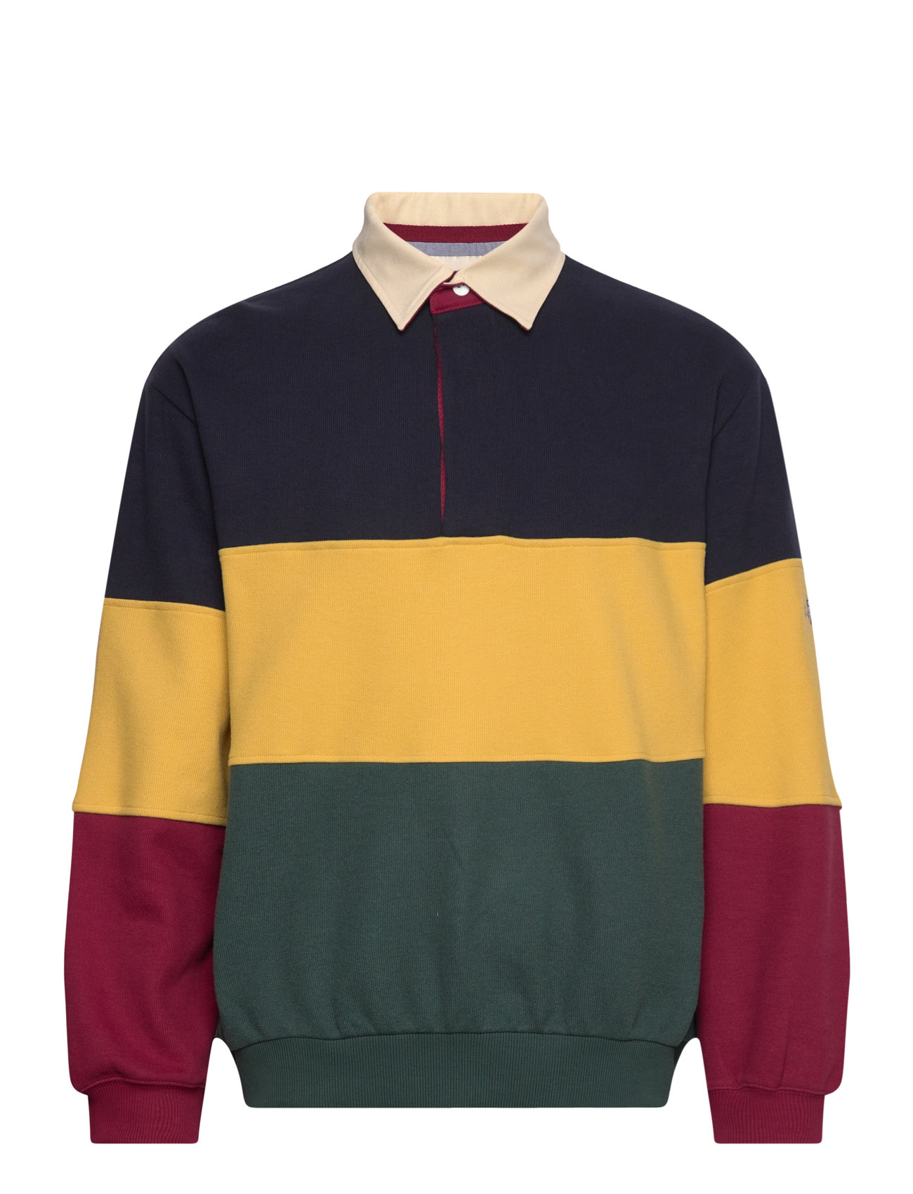 GANT Sweat Color Block Heavy Rugger Marinblå