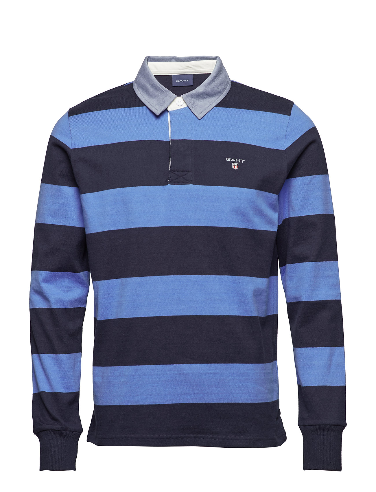 Original Barstripe Heavy Rugger Poloshirt Polo Lange Mouwen Blauw Gant gant kopen in de aanbieding