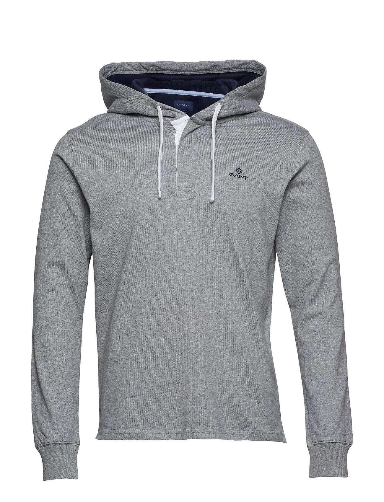 O1 Solid Heavy Rugger Hoodie Trui Grijs Gant gant kopen in de aanbieding