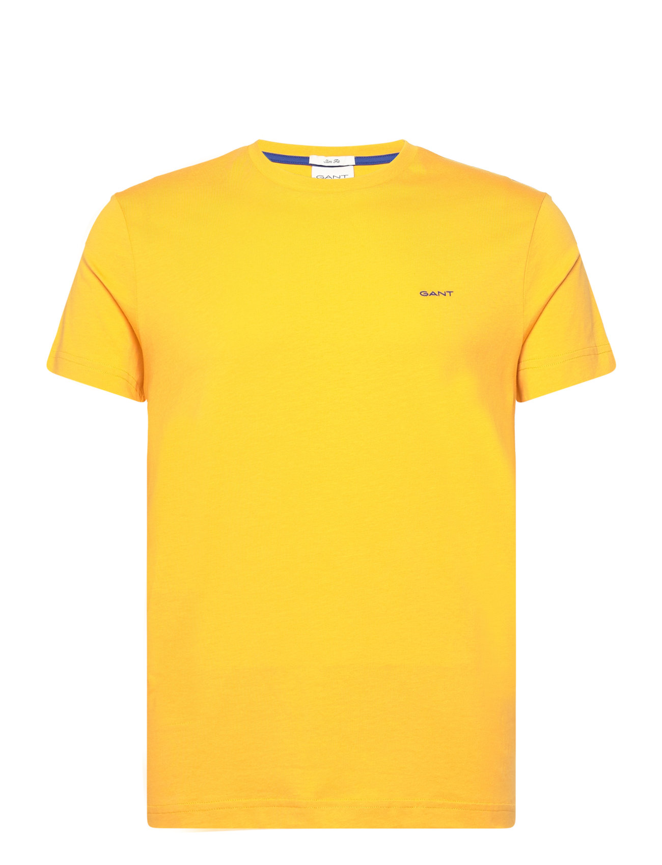 Contrast Logo Ss T-Shirt Yellow GANT