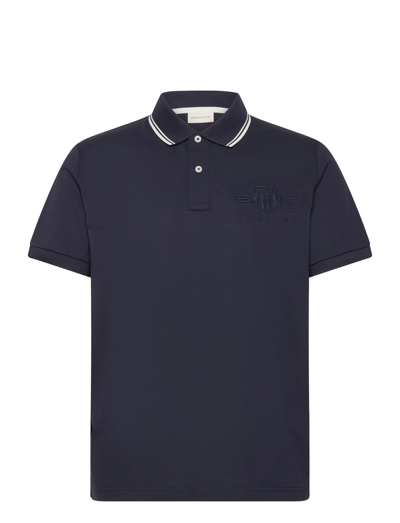 Contrast Tipping Ss Pique Polo Blue GANT