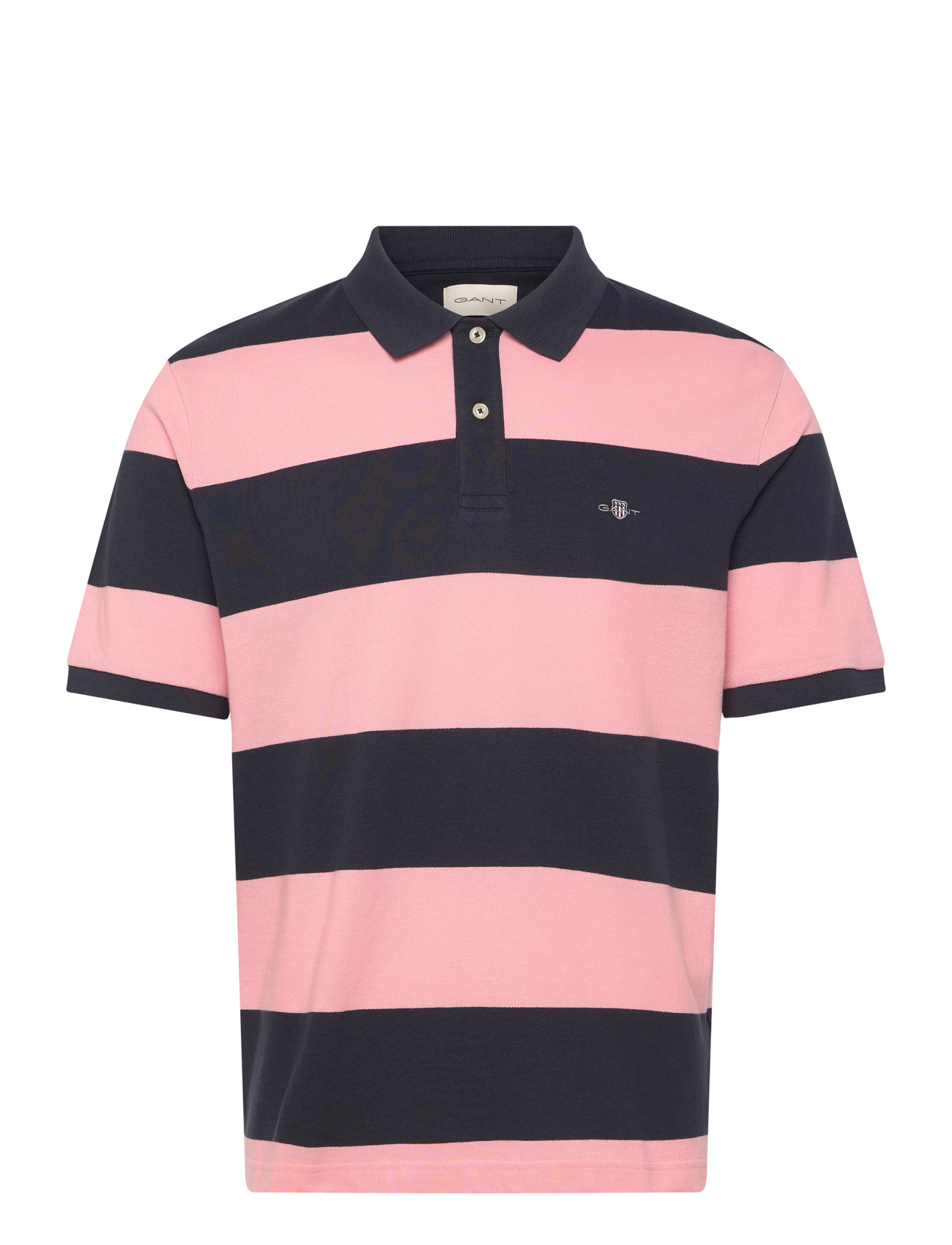 GANT Block Stripe Polo, X3XL, Pink, Poloer > Kortærmede, Herre