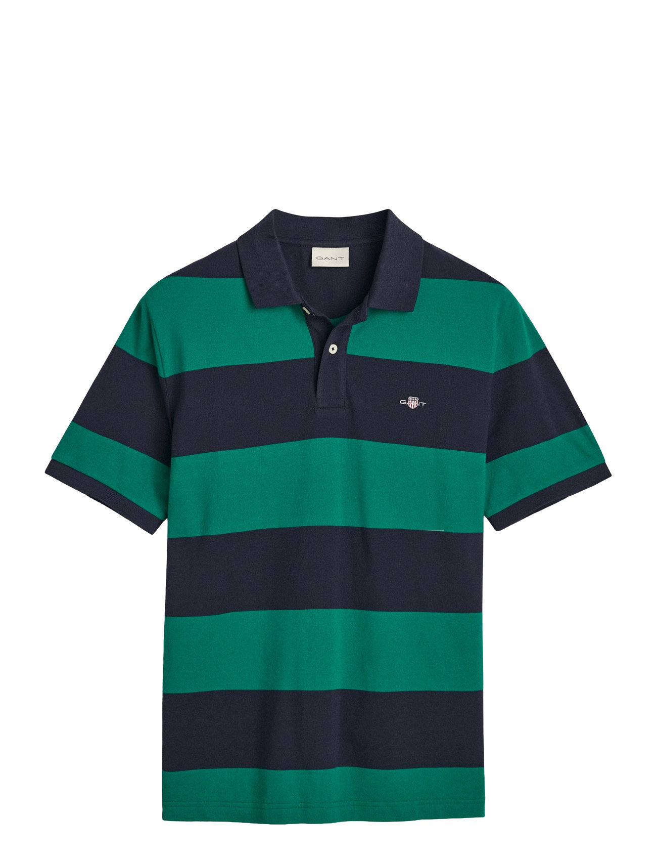 GANT Block Stripe Polo Grün - L - Herren