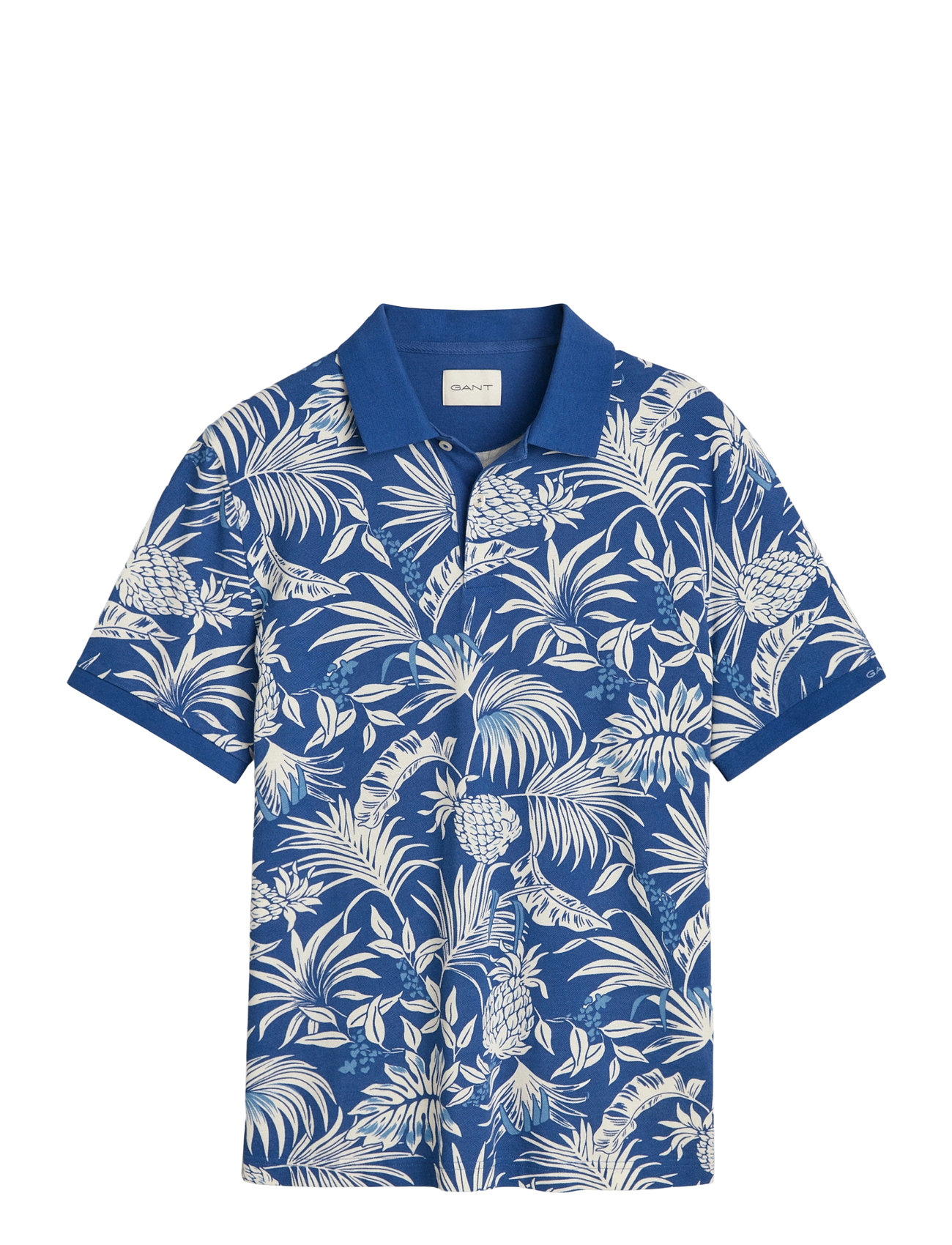 GANT Printed Ss Polo Blau - XXXL - Herren