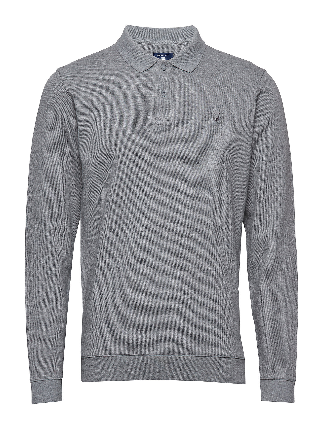 O2 H Ycomb Collar Sweat Poloshirt Polo Lange Mouwen Grijs Gant gant kopen in de aanbieding O2 H Ycomb Collar Sweat Poloshirt Polo Lange Mouwen Grijs Gant gant kopen in de aanbieding