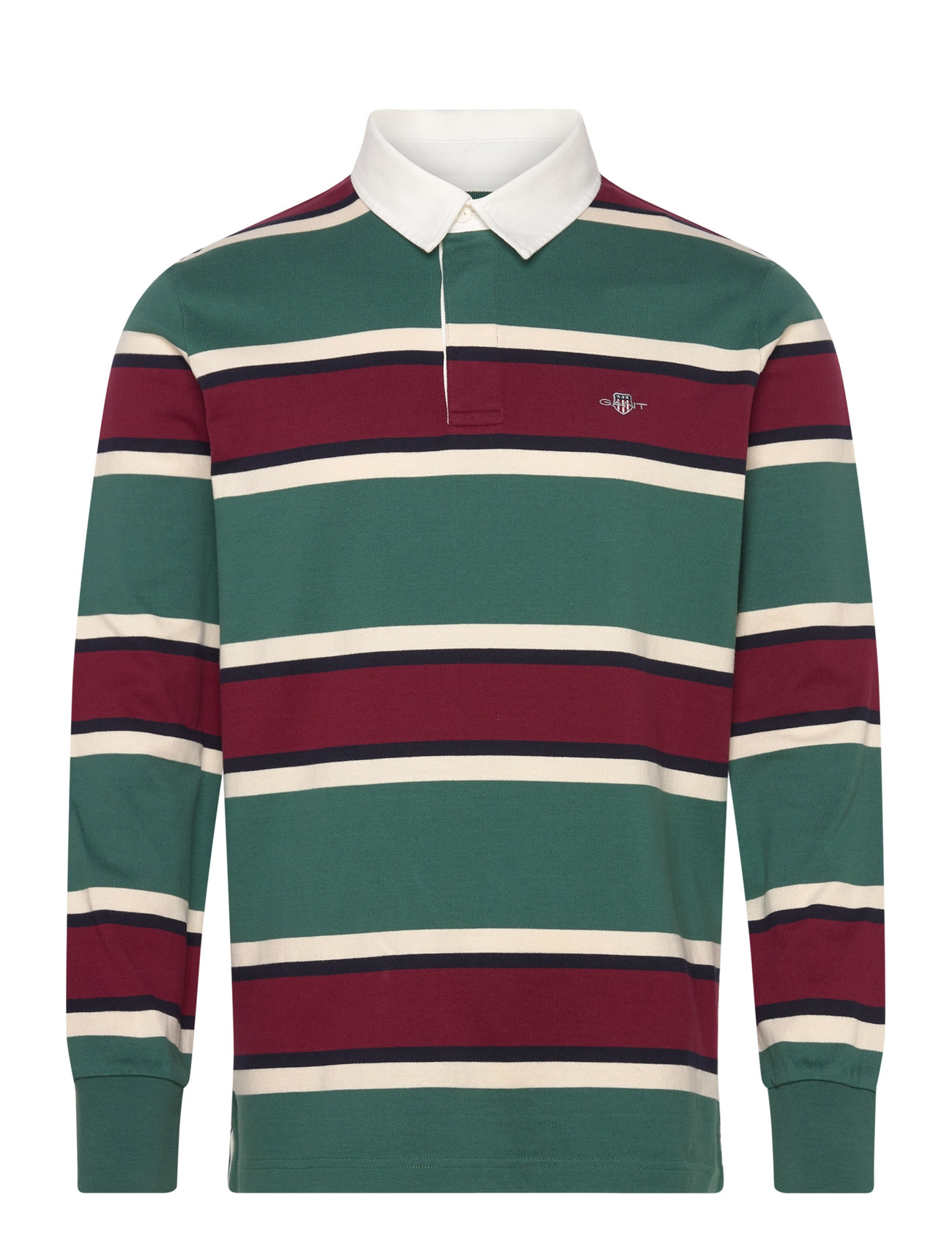 GANT Yarn Dyed Striped Heavy Rugger Grön