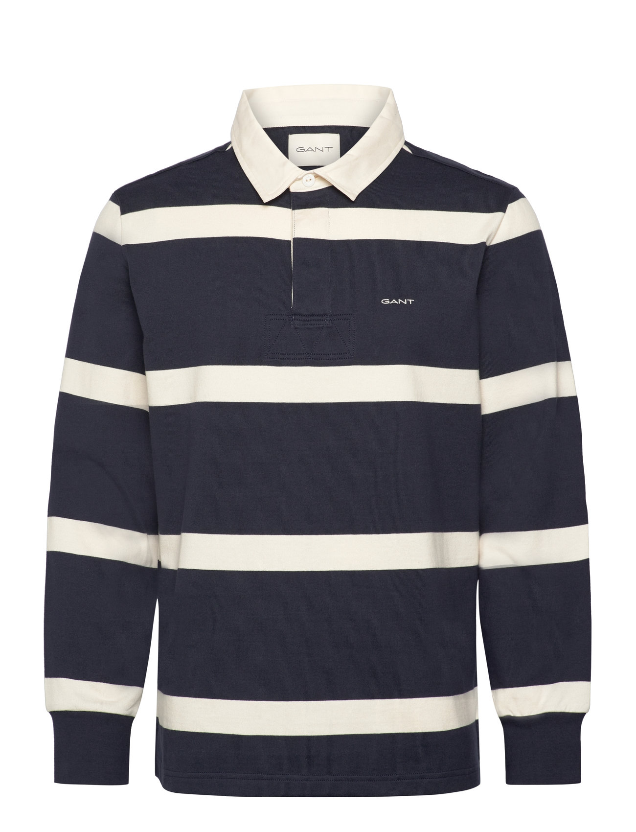 GANT Yarn Dyed Striped Heavy Rugger Marinblå