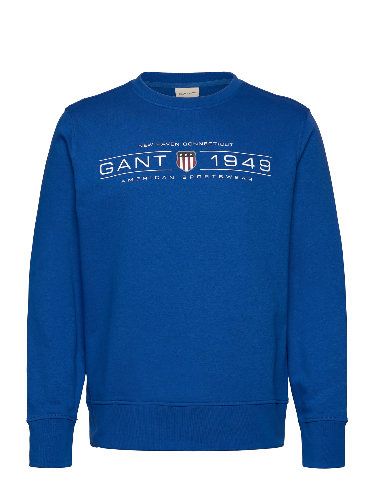 Graphic C-Neck Sweat Blue GANT