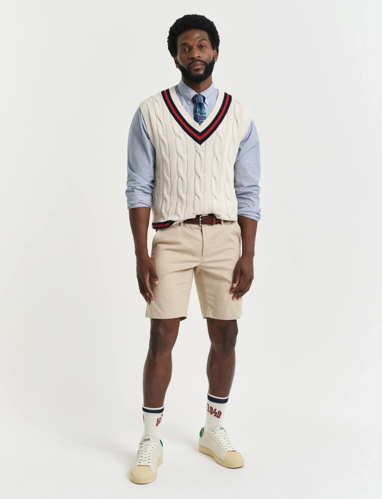 GANT Slim Sports Shorts, 31, Beige, Shorts > Afslappet, Herre
