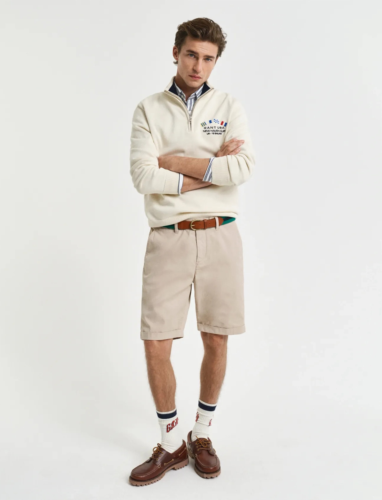 GANT Reg Sunfaded Chino Shorts, 29, Beige, Shorts > Chinoshorts, Herre