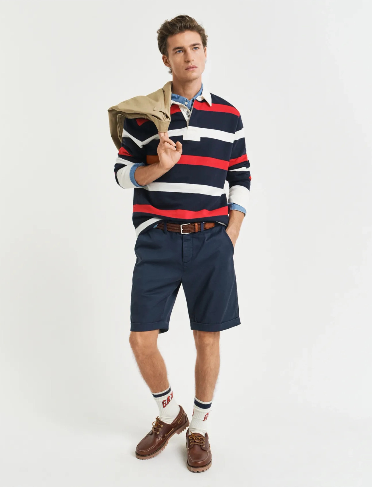 GANT Reg Sunfaded Chino Shorts, 29, Navy, Shorts > Chinoshorts, Herre
