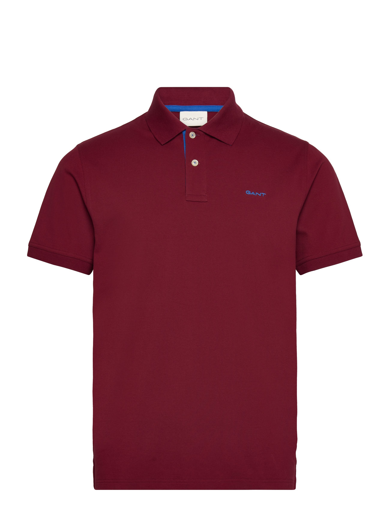 GANT Contrast Polo Shirt, S, Burgundy, Poloer > Kortærmede, Herre