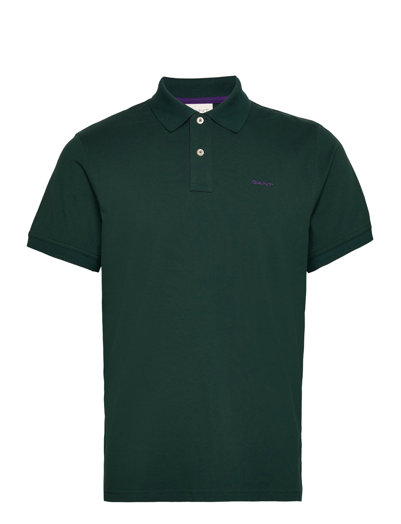 GANT Contrast Polo Shirt, 3XL, Green, Poloer > Kortærmede, Herre