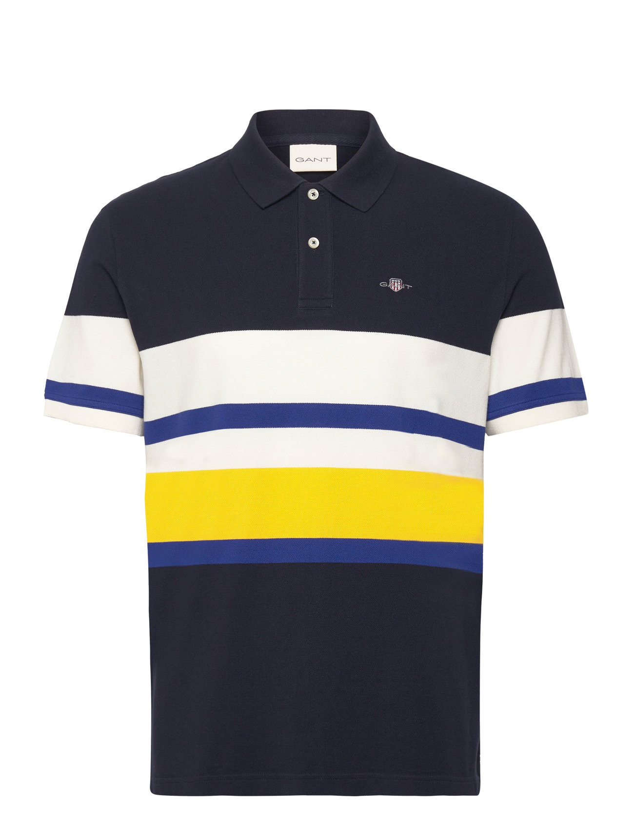 Multistripe Washed Polo Navy GANT