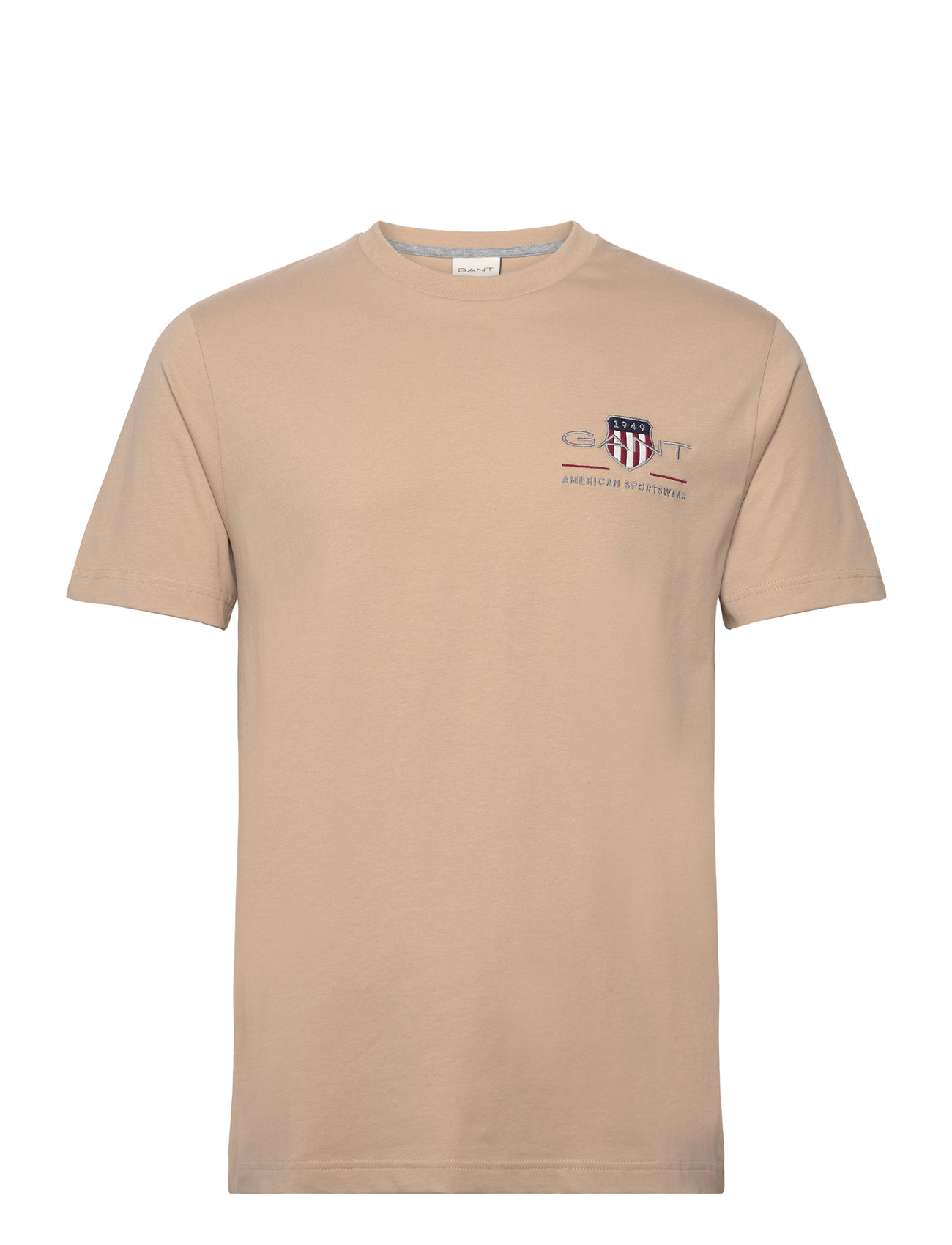 GANT Reg Archive Shield Emb Ss T-Shirt Beige