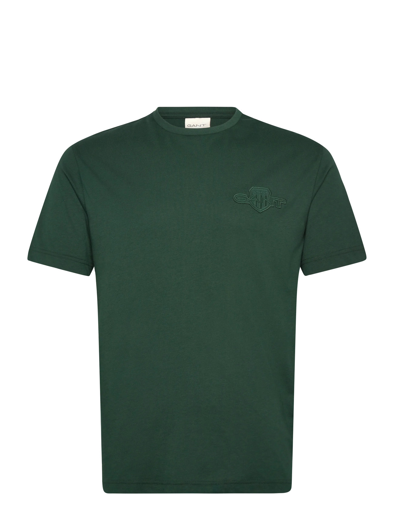 GANT Reg Tonal Shield Ss T-Shirt, M, T-shirts, Grün - Short-sleeved, Männerswear