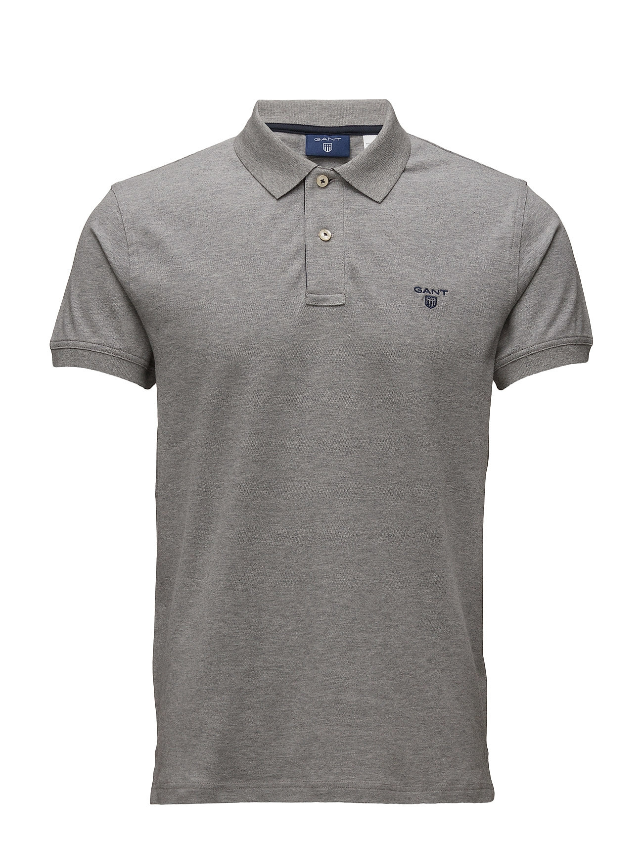 Contrast Collar Pique Ss Rugger Coltrui Met Korte Mouwen Grijs Gant gant kopen in de aanbieding Contrast Collar Pique Ss Rugger Coltrui Met Korte Mouwen Grijs Gant gant kopen in de aanbieding