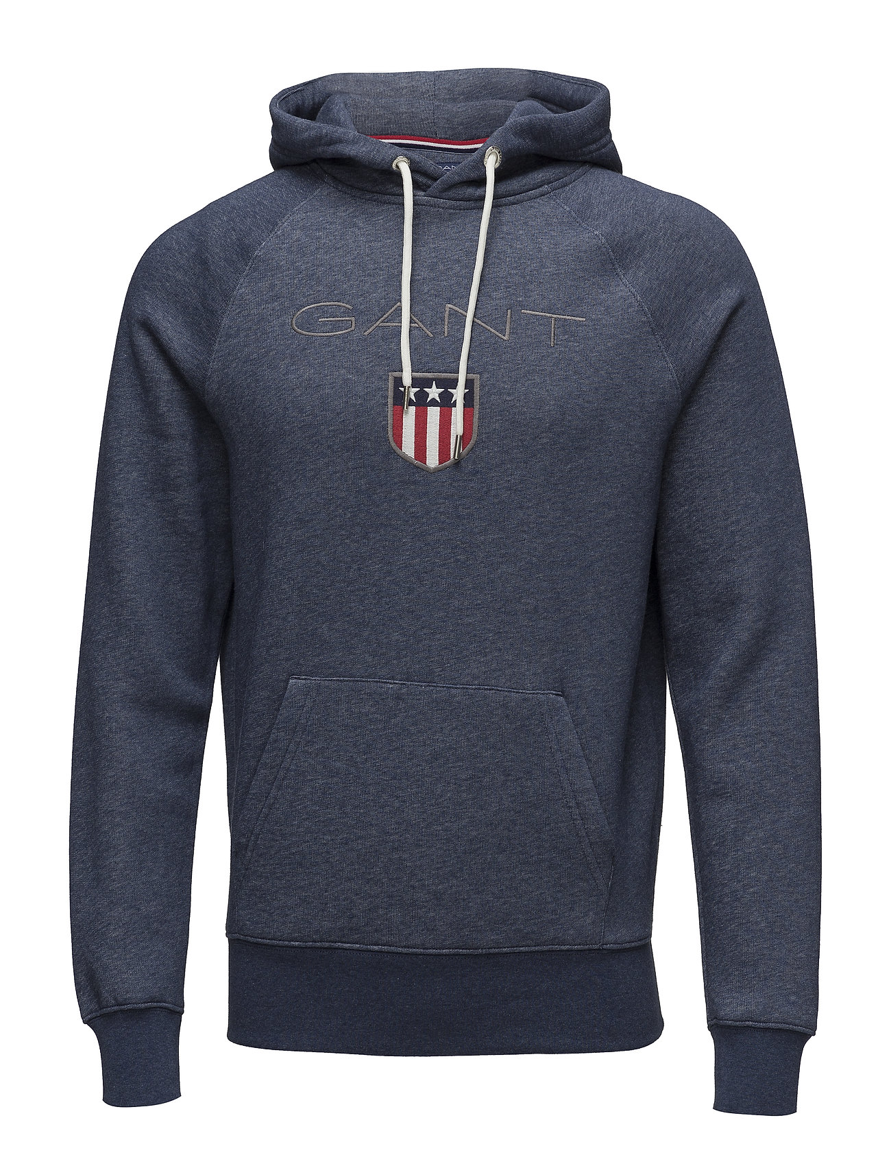 gant shield hoodie grey melange