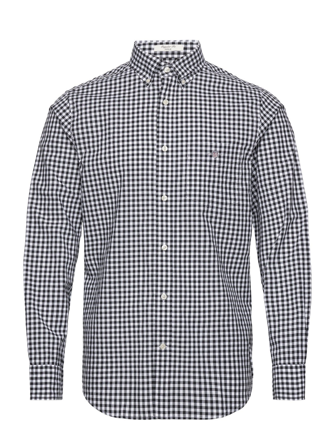 Reg Classic Poplin Gingham Shirt Black GANT