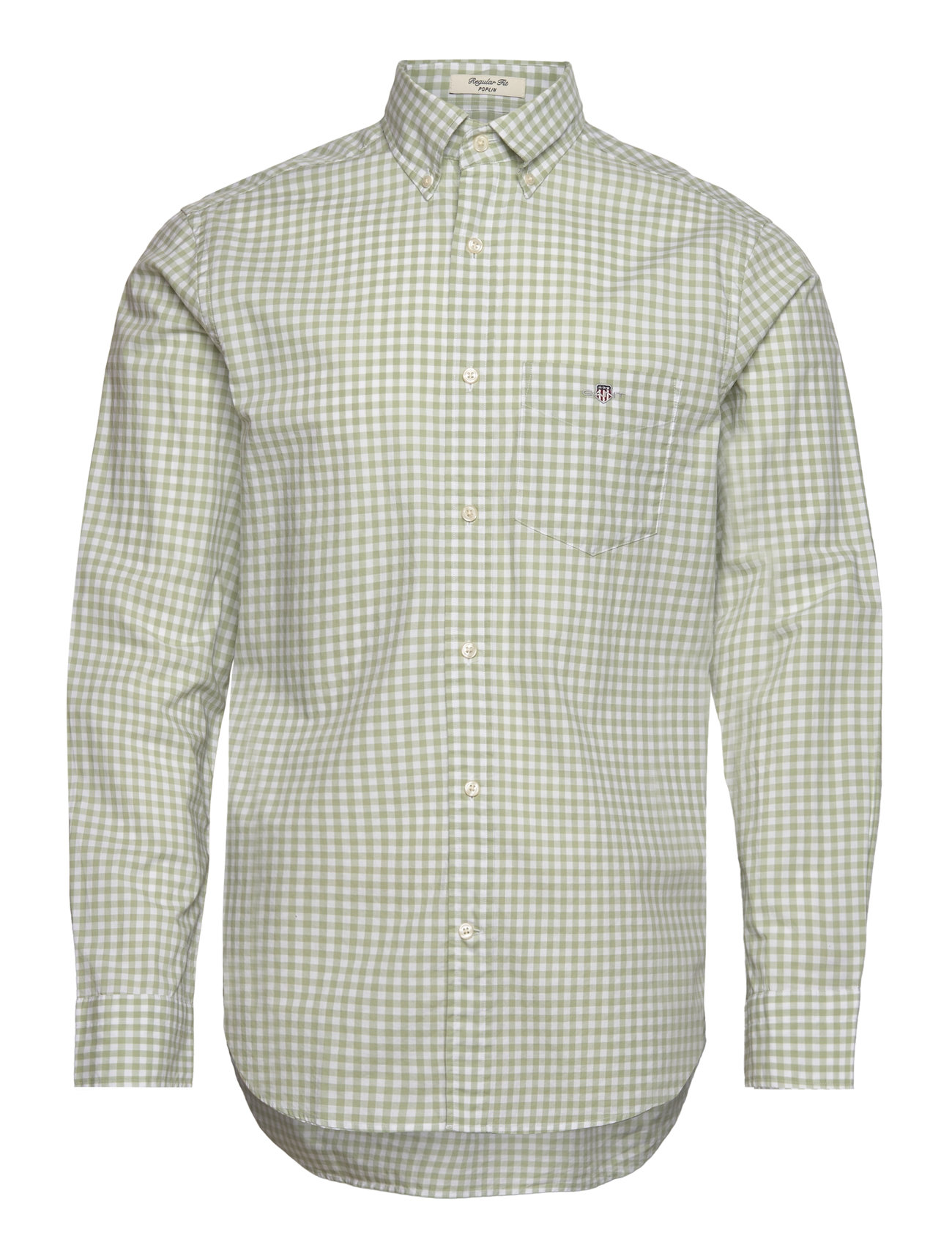 Reg Classic Poplin Gingham Shirt Green GANT 127986