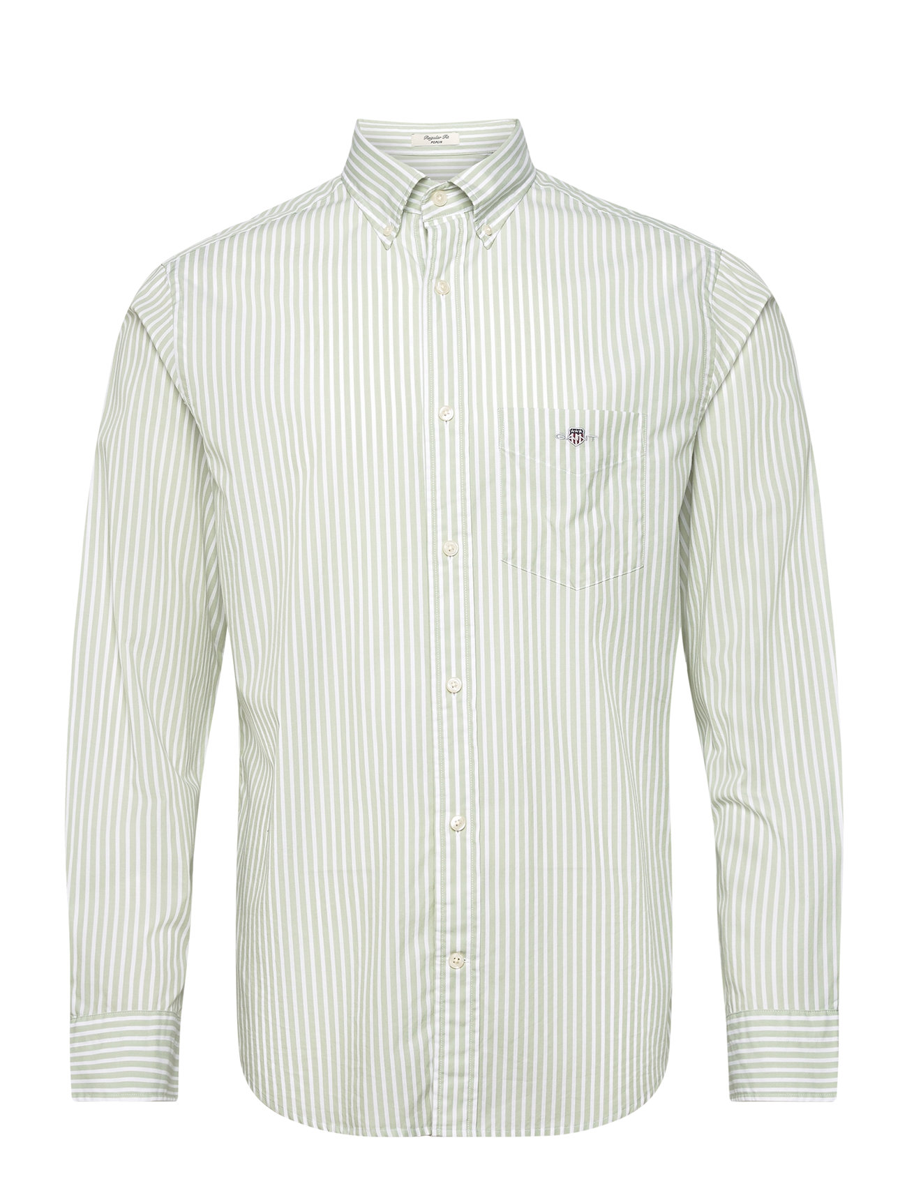 Reg Classic Poplin Stripe Shirt Green GANT 128037