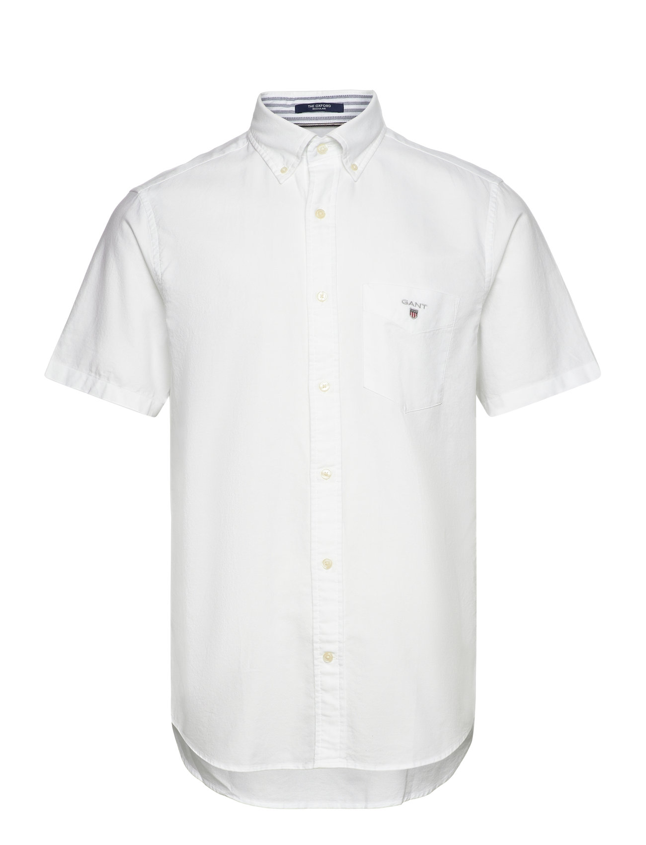 Reg Oxford O.shield Ss Shirt White GANT