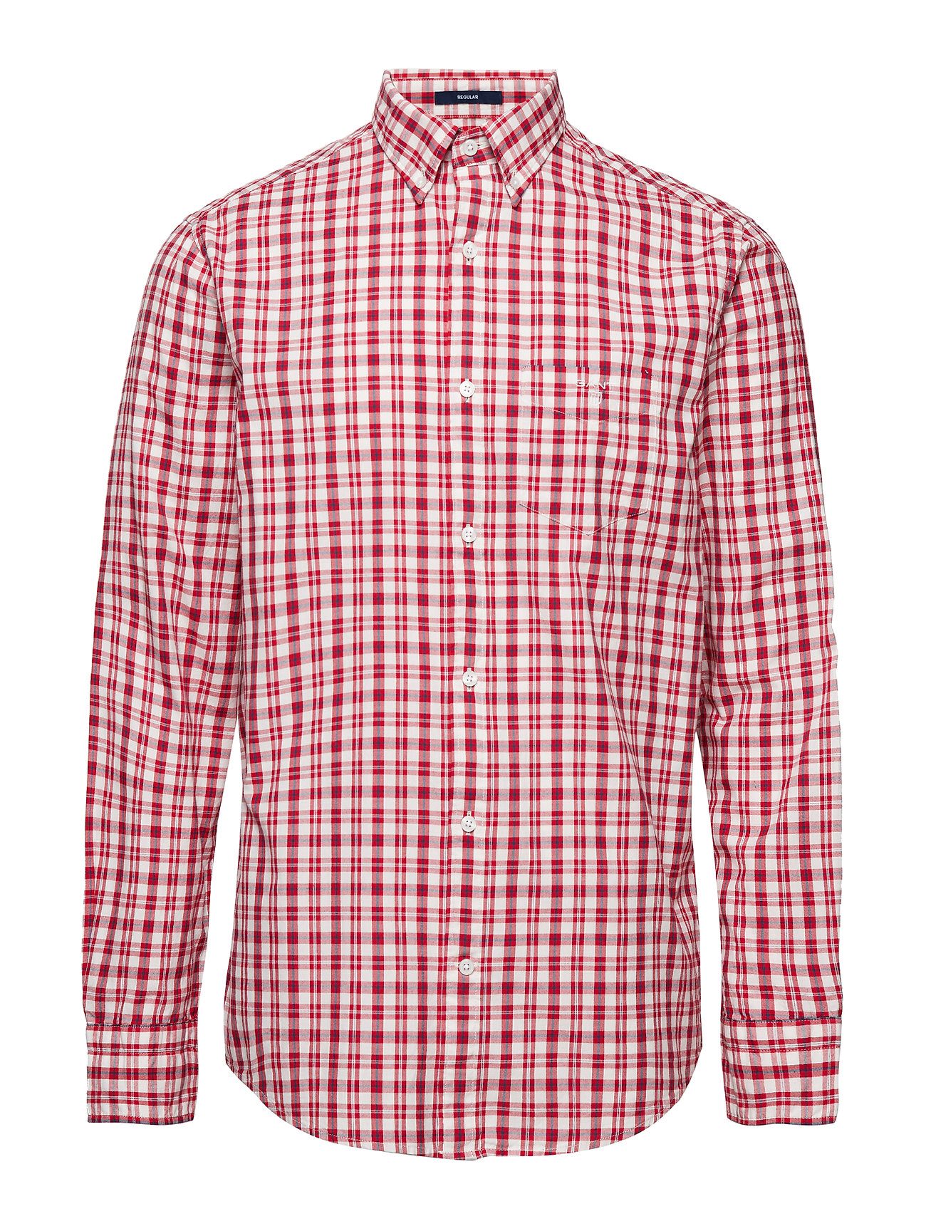 O1 Campus Oxford Check Reg Bd Overhemd Rood Gant gant kopen in de aanbieding