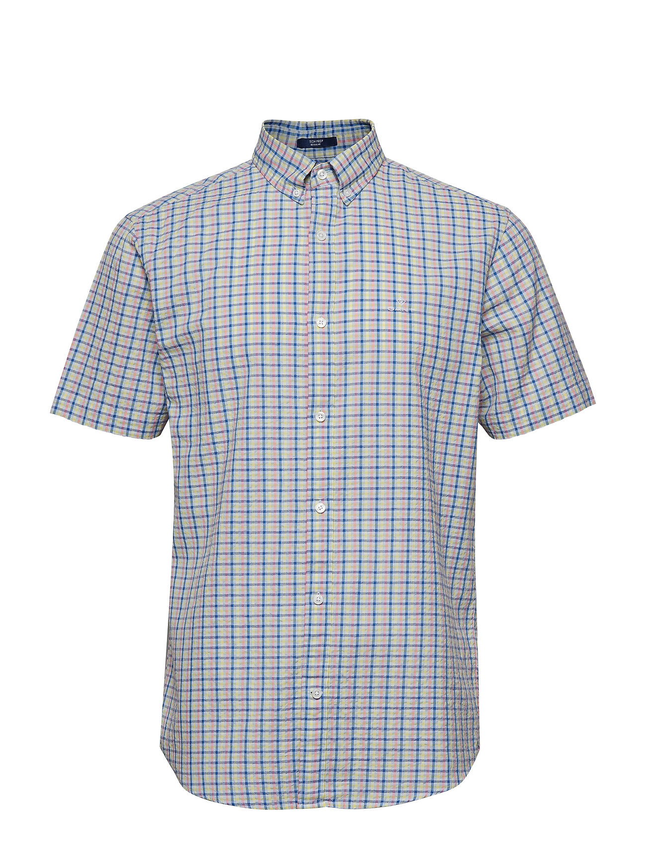 O2 Tp Seersucker Check Reg Bd Ss Overhemd Met Korte Mouwen Blauw Gant gant kopen in de aanbieding O2 Tp Seersucker Check Reg Bd Ss Overhemd Met Korte Mouwen Blauw Gant gant kopen in de aanbieding