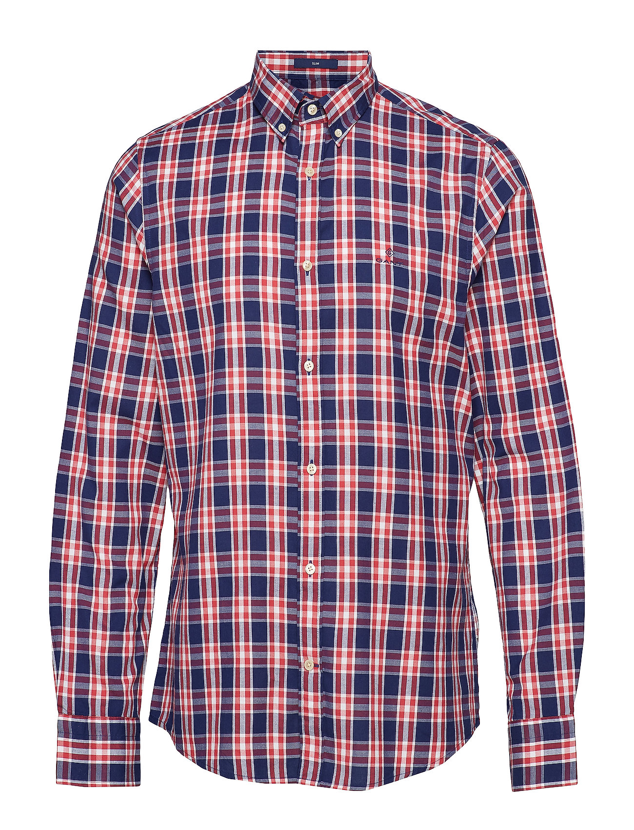 O1 Windblown Oxford Plaid Slim Bd Overhemd Rood Gant gant kopen in de aanbieding O1 Windblown Oxford Plaid Slim Bd Overhemd Rood Gant gant kopen in de aanbieding