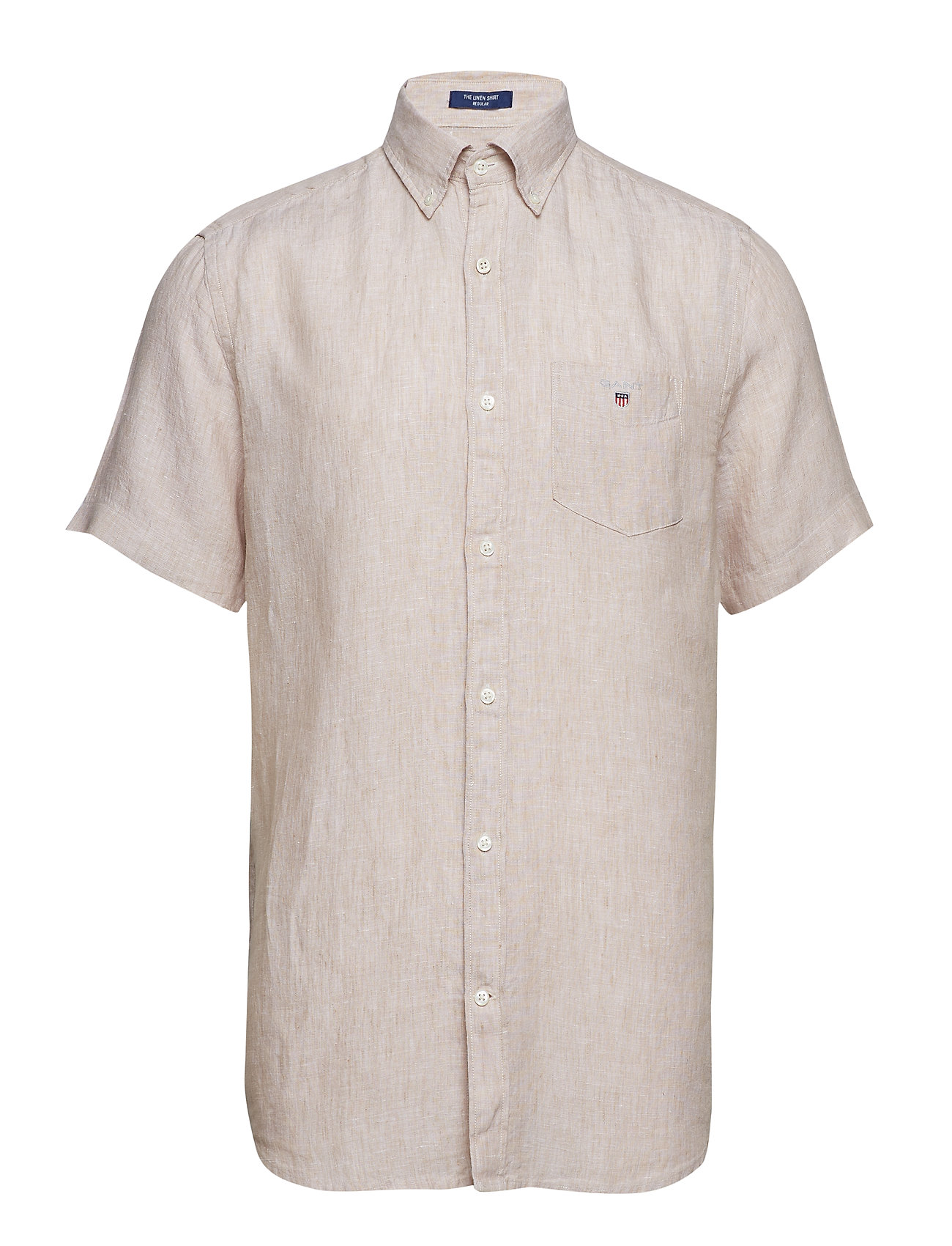 The Linen Shirt Reg Ss Bd Overhemd Met Korte Mouwen Creme Gant gant kopen in de aanbieding The Linen Shirt Reg Ss Bd Overhemd Met Korte Mouwen Creme Gant gant kopen in de aanbieding