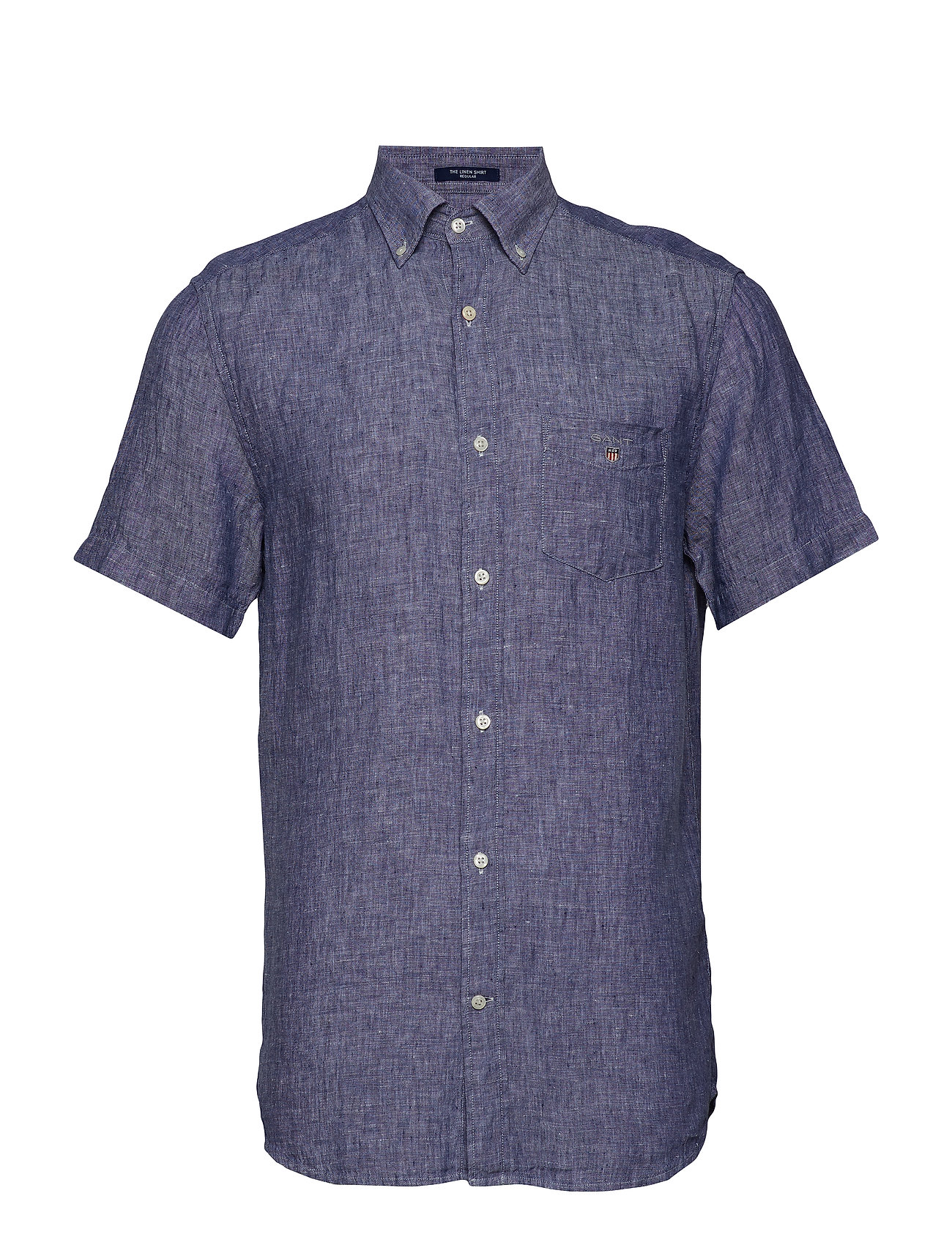 The Linen Shirt Reg Ss Bd Overhemd Met Korte Mouwen Blauw Gant gant kopen in de aanbieding The Linen Shirt Reg Ss Bd Overhemd Met Korte Mouwen Blauw Gant gant kopen in de aanbieding