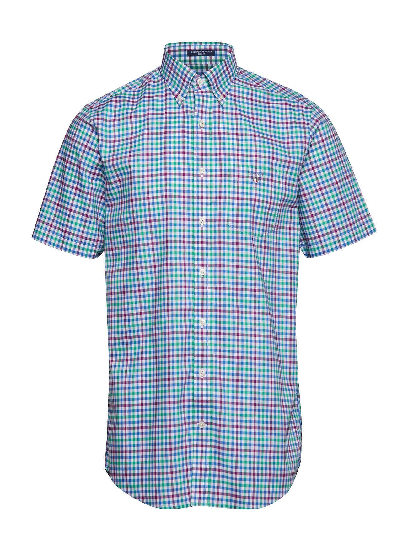 The B Cloth 3Col Gingham Reg Ss Bd Overhemd Met Korte Mouwen Blauw Gant gant kopen in de aanbieding The B Cloth 3Col Gingham Reg Ss Bd Overhemd Met Korte Mouwen Blauw Gant gant kopen in de aanbieding