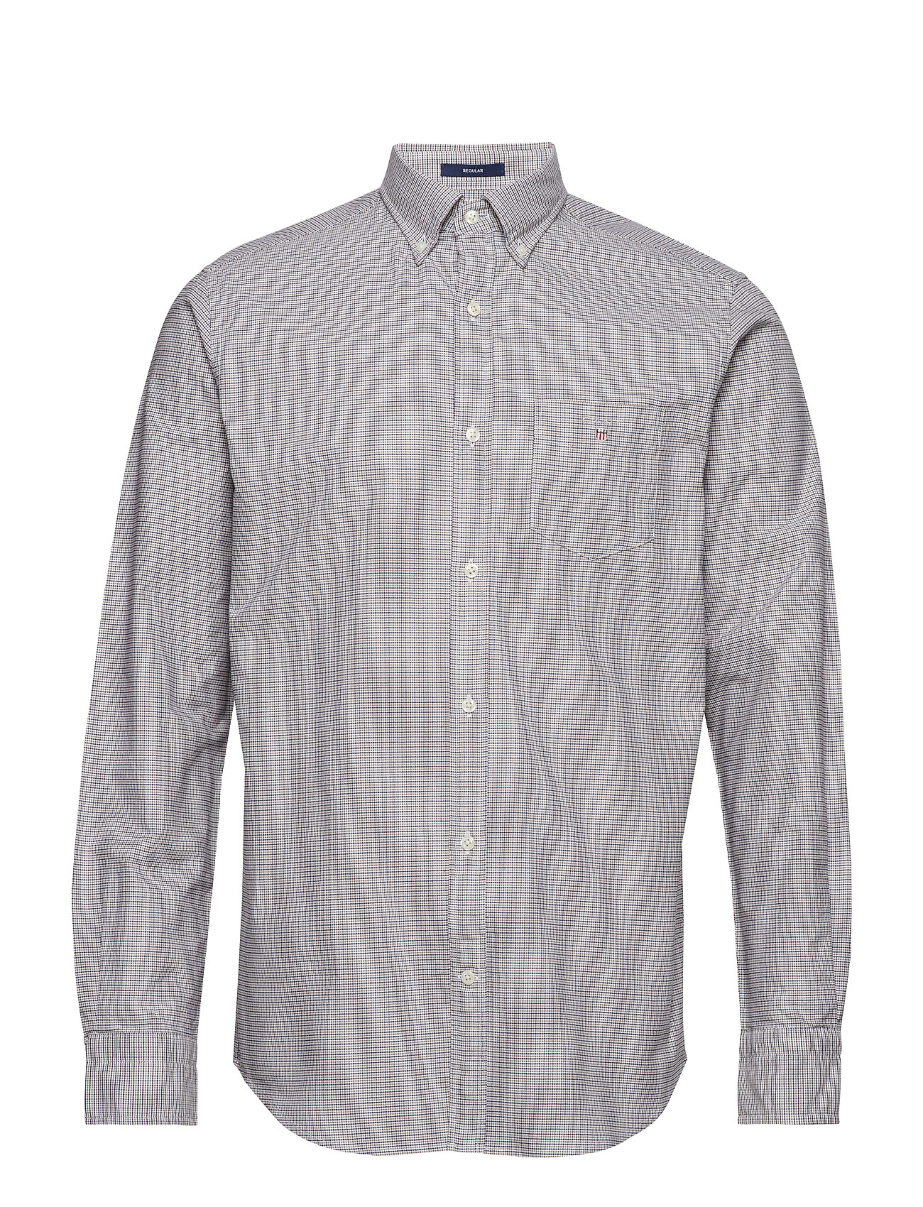 The Oxford Houndstooth Reg Bd Overhemd Business Grijs Gant gant kopen in de aanbieding