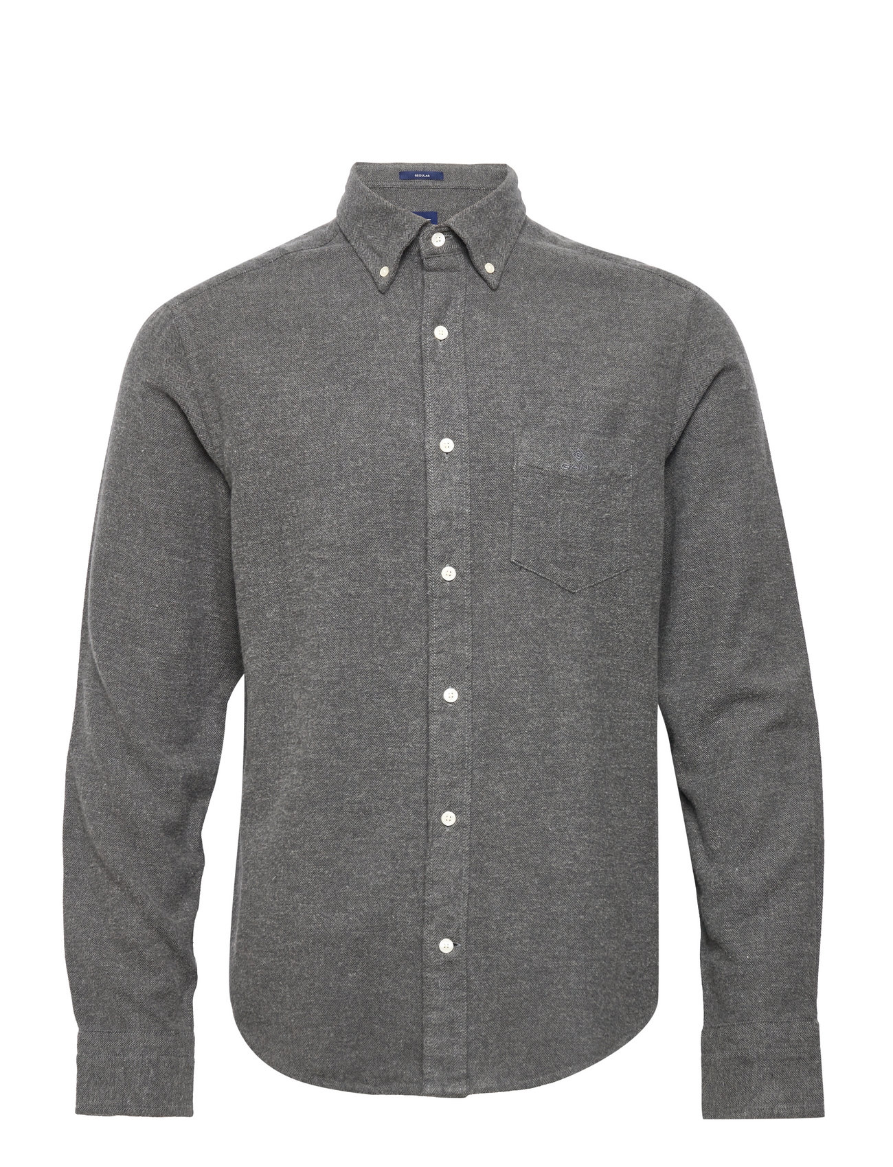 D1. Reg Ut Herringb Shirt Grey GANT