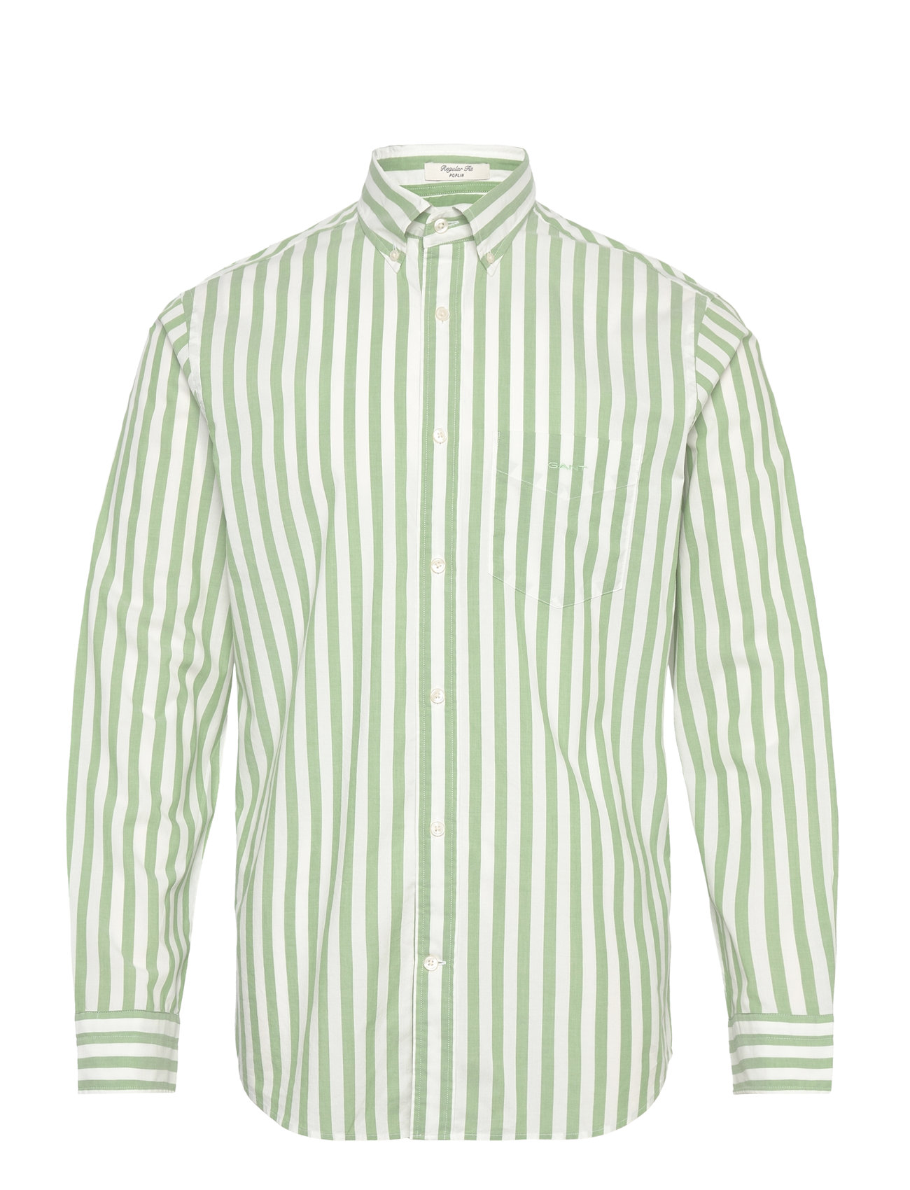 Reg Poplin Stripe Shirt Green GANT