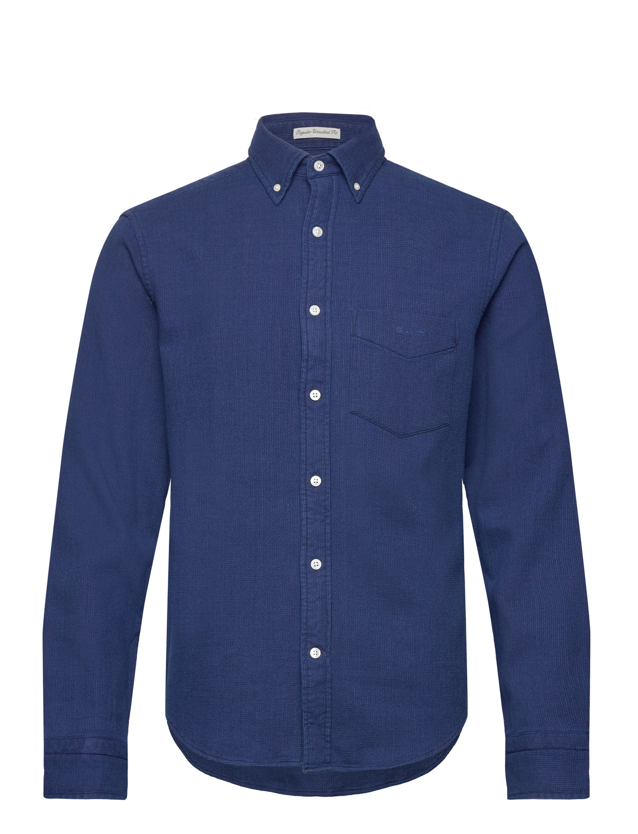 Reg Indigo Waffle Shirt Blue GANT