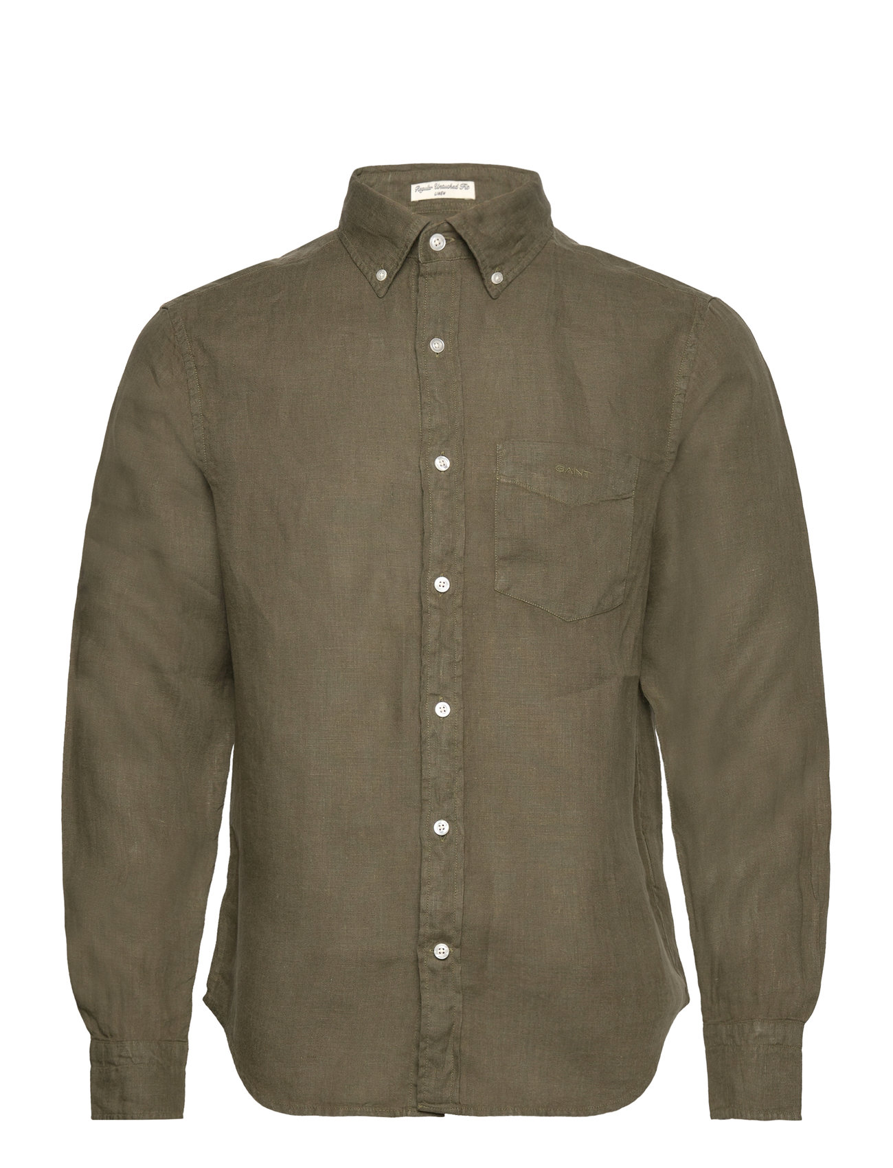 Reg Gmnt Dyed Linen Shirt Green GANT 156422