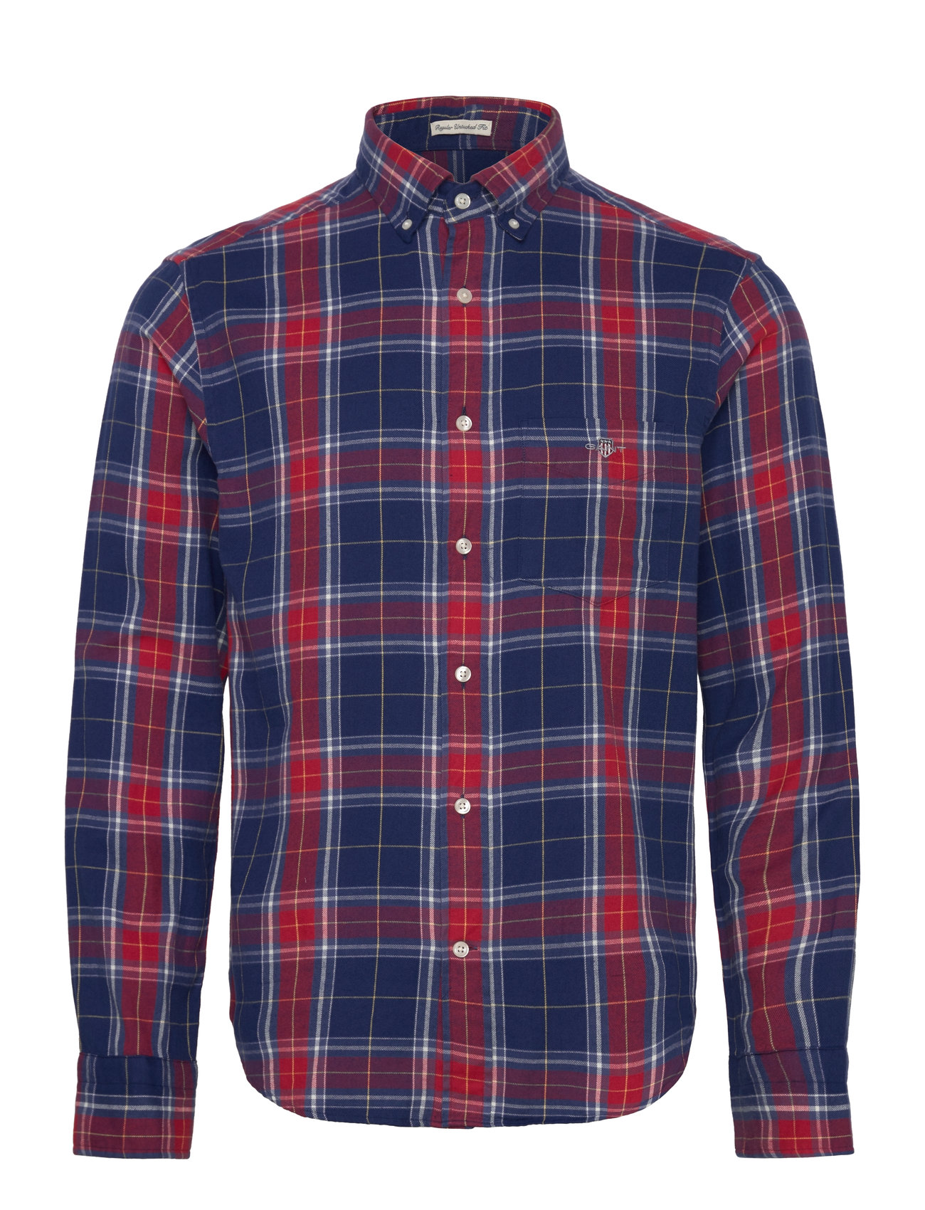 GANT Reg Flannel Check Shirt Marinblå