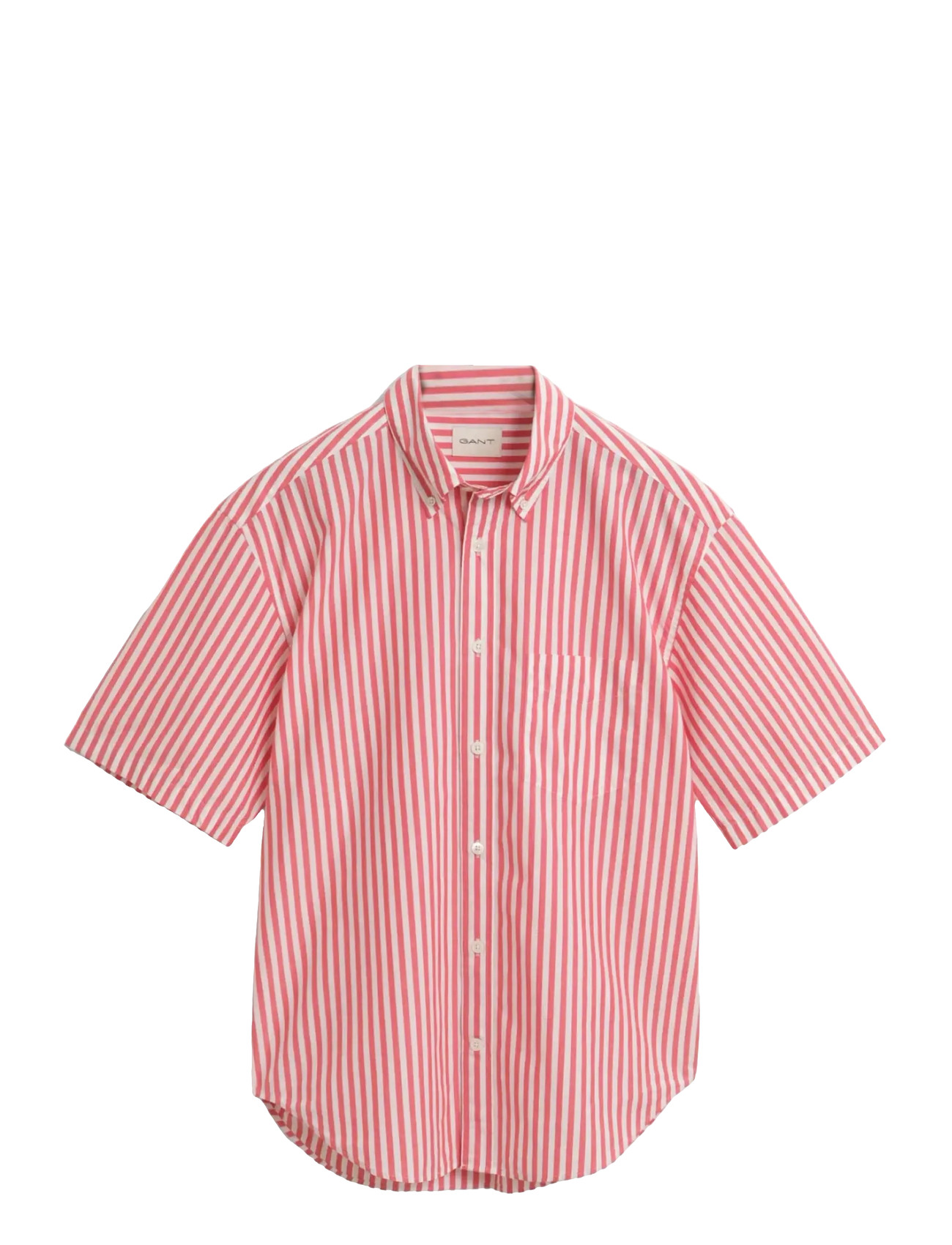 GANT Rel Heritage Poplin Ss Shirt Pink - L - Herren