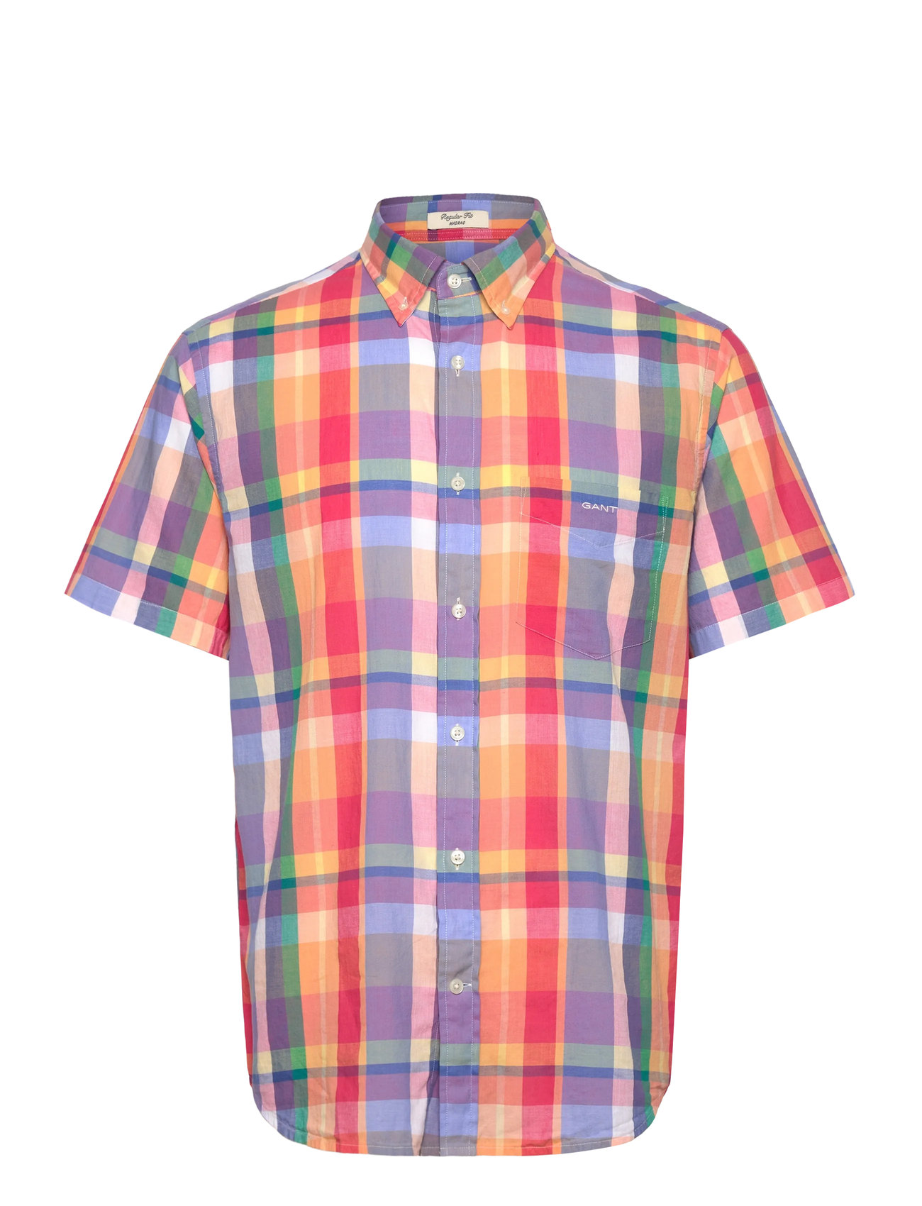 GANT Reg Indian Madras Ss Shirt Patterned - M - Herren